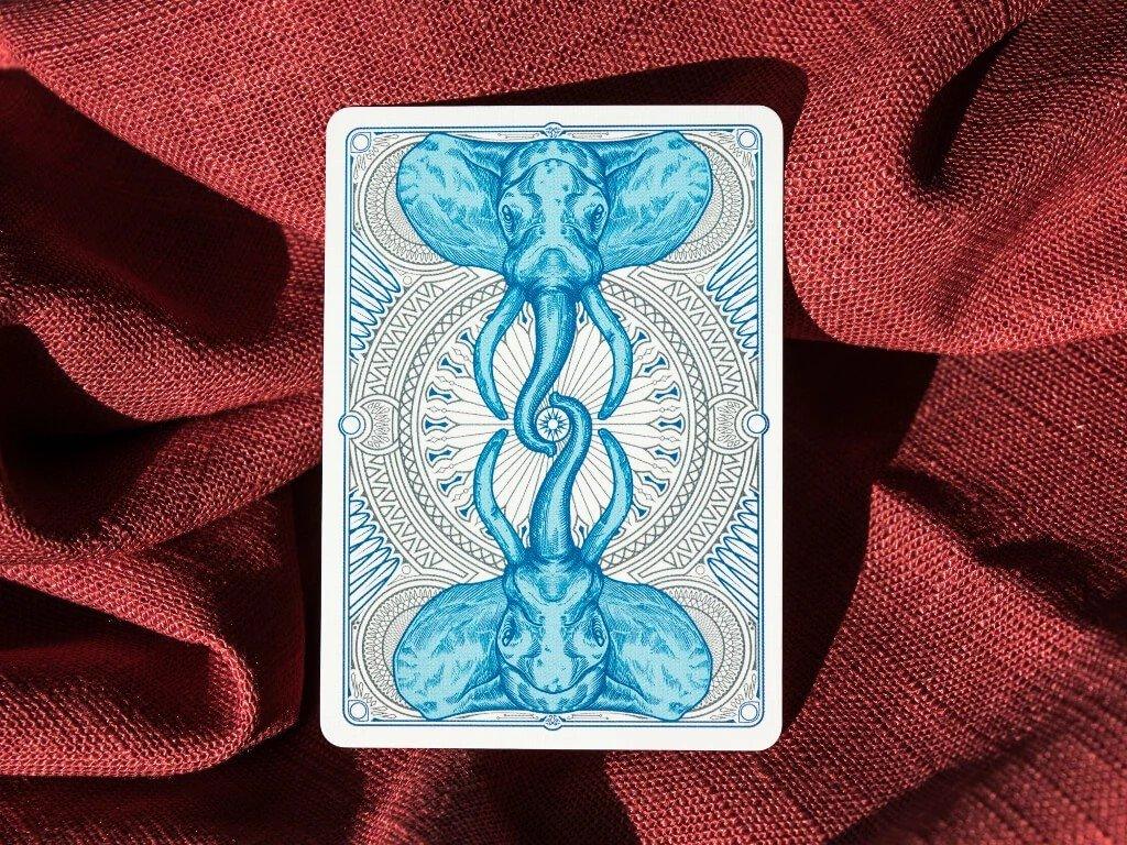 Premium Tundra Elephant Themed Playing Cards - Waterproof & Durable for Outdoor Camping, Travel & Game Nights