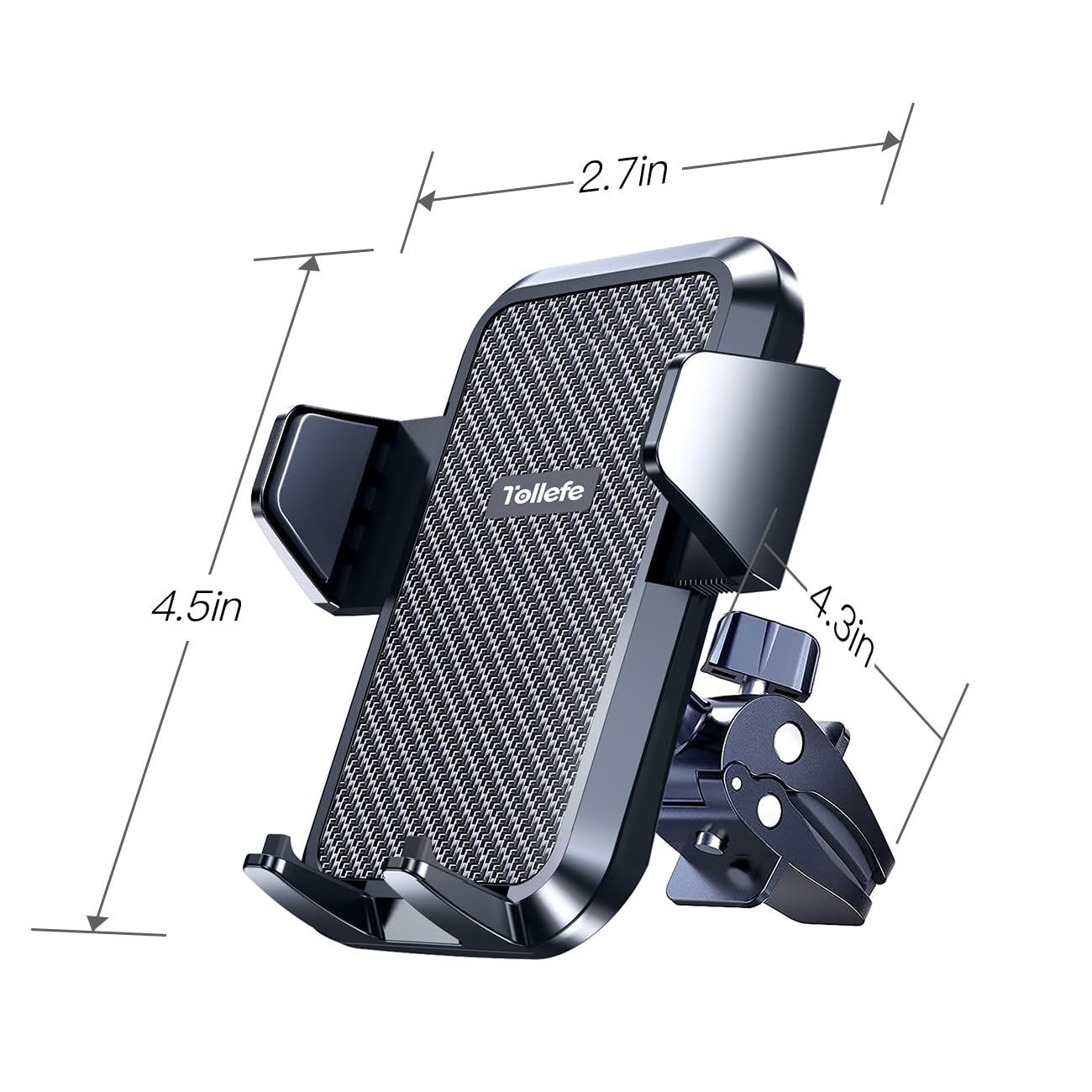 Universal Car Phone Holder Mount - Compatible with Thick Cases, iPhone, Samsung & All Smartphones - Hands-Free Driving Accessory for Safe Navigation & Calls