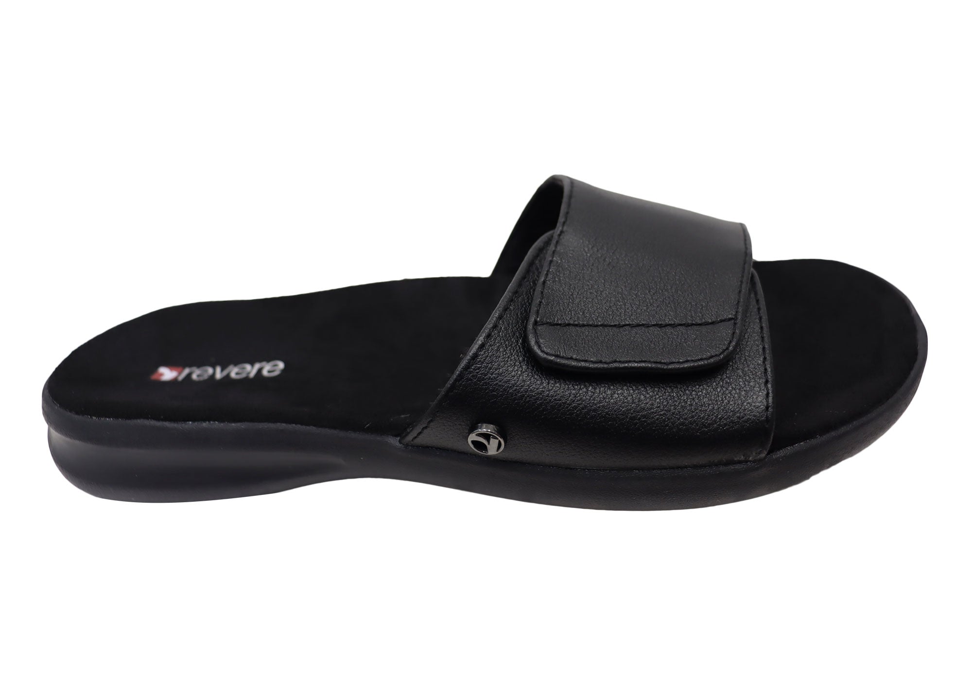 Revere Macau Women's Comfortable Leather Slides Sandals - Casual Summer Shoes for Beach, Pool & Home Wear