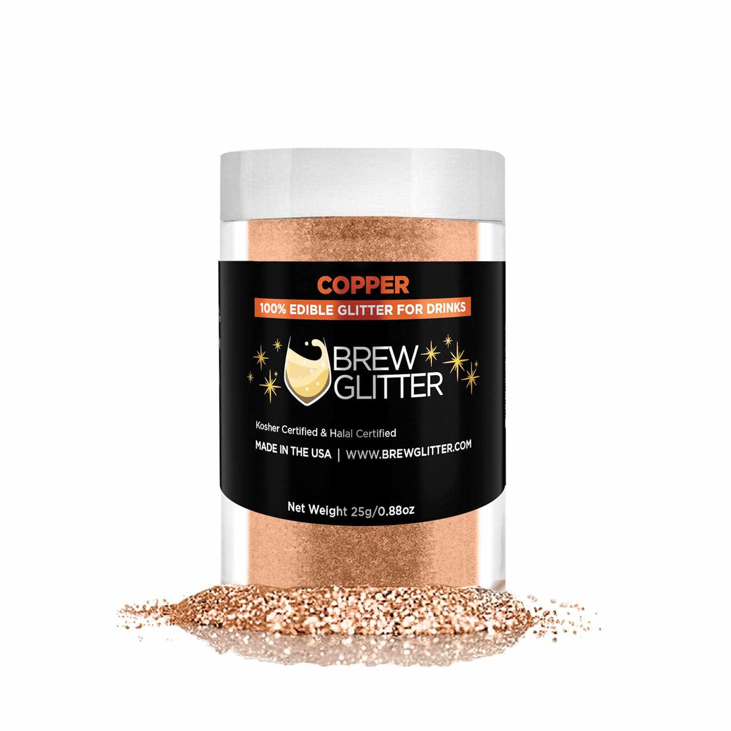 Premium Copper Glitter Bulk for Crafts, DIY Projects & Nail Art - 1 lb Pack for Professional Use - Perfect for Resin Art, Soap Making & Holiday Decorations
