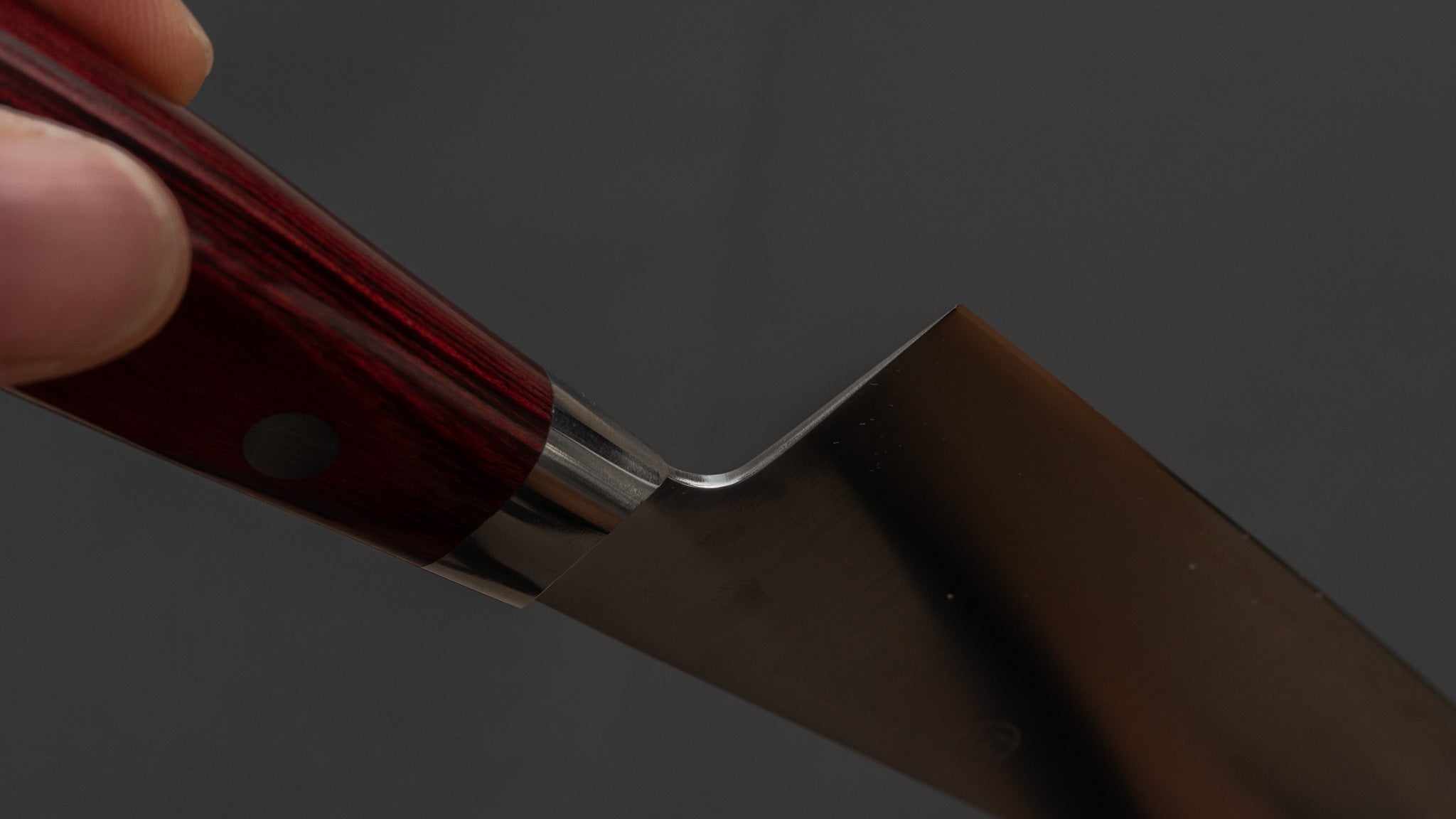 Hitohira TP Santoku Knife 170mm with Wine Pakka Handle - Premium Japanese Kitchen Knife for Slicing, Dicing, and Chopping Vegetables, Meat, and Fish - Ideal for Home Chefs and Professional Cooks