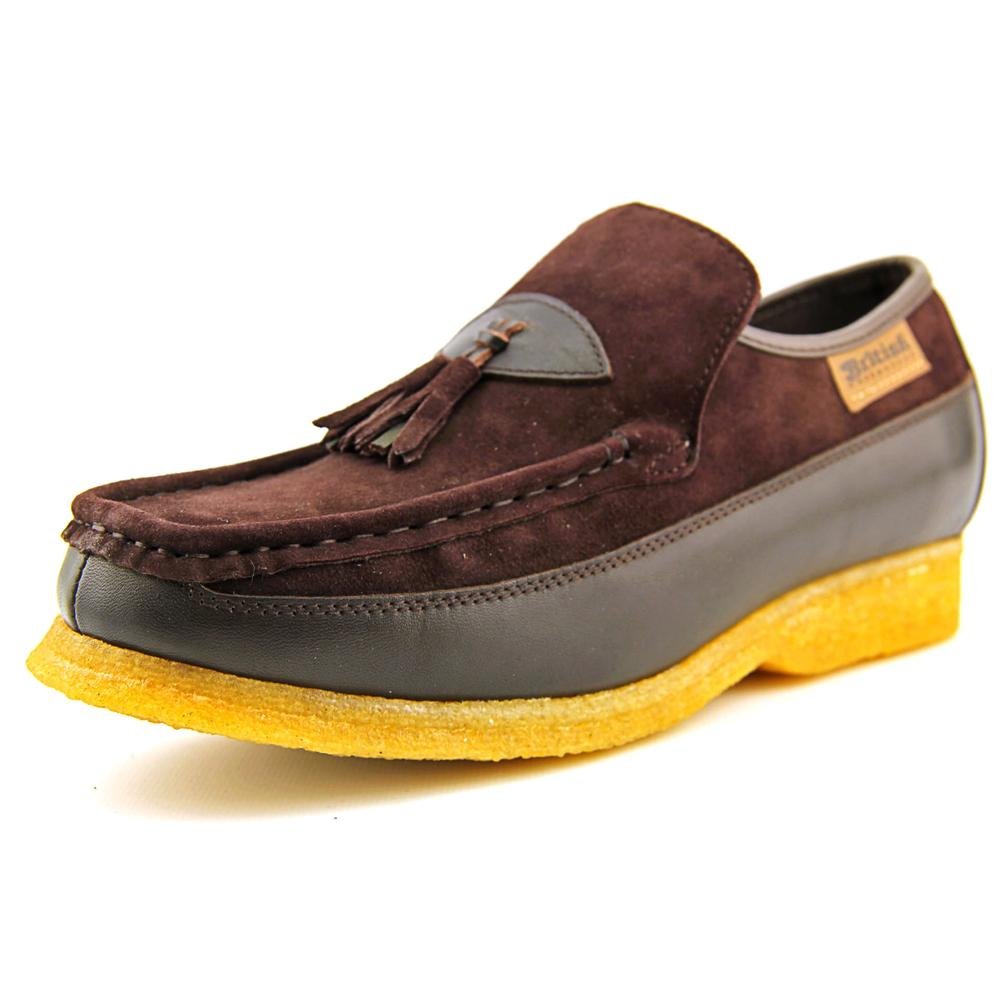 British Collection King Old School Slip On Black Suede Shoes for Men - Vintage Casual Loafers Comfortable Walking Shoes for Work, Travel & Daily Wear