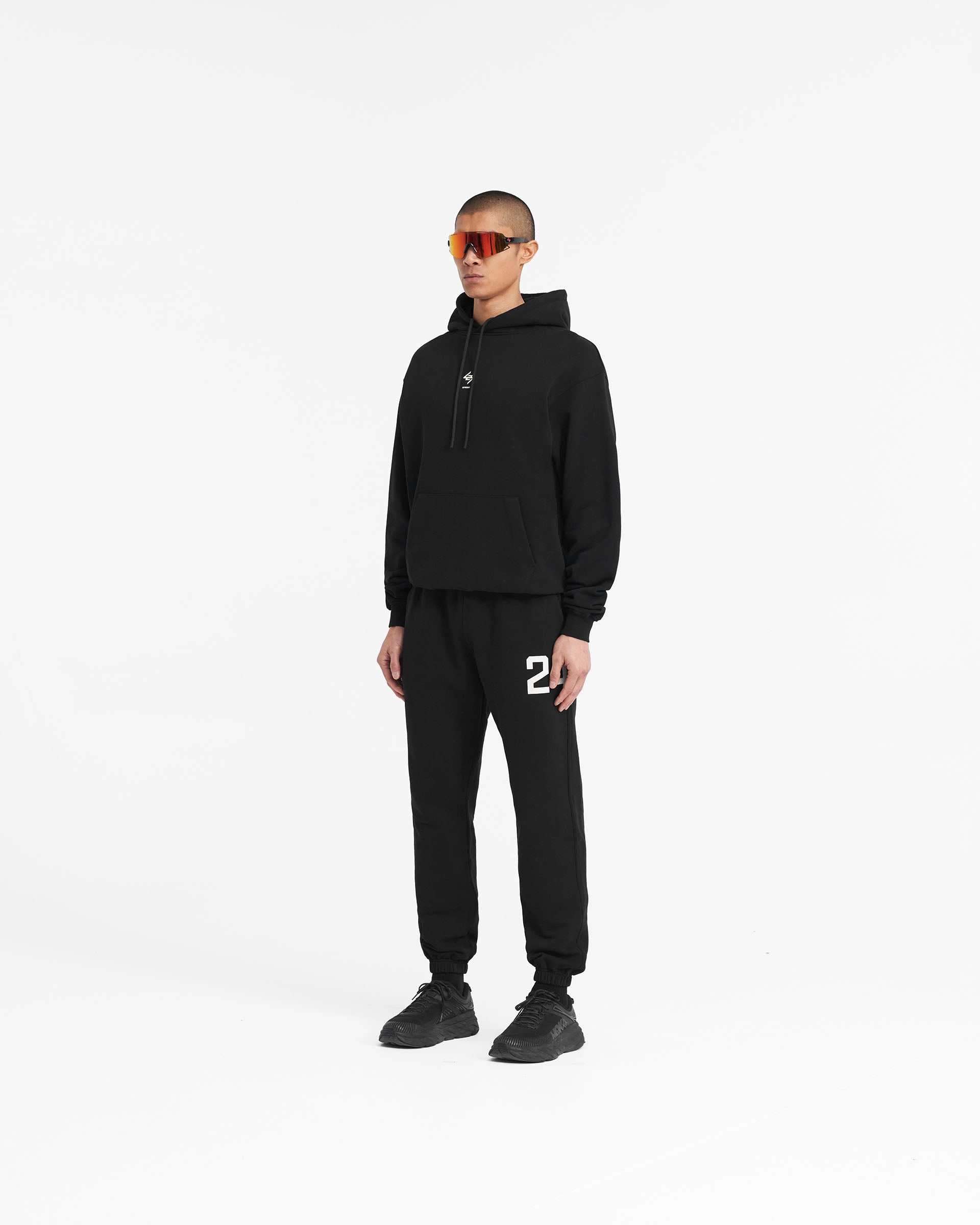 247 Oversized Hoodie for Men & Women - Jet Black - Comfortable & Stylish Pullover Sweatshirt - Perfect for Casual Wear, Lounging & Outdoor Activities