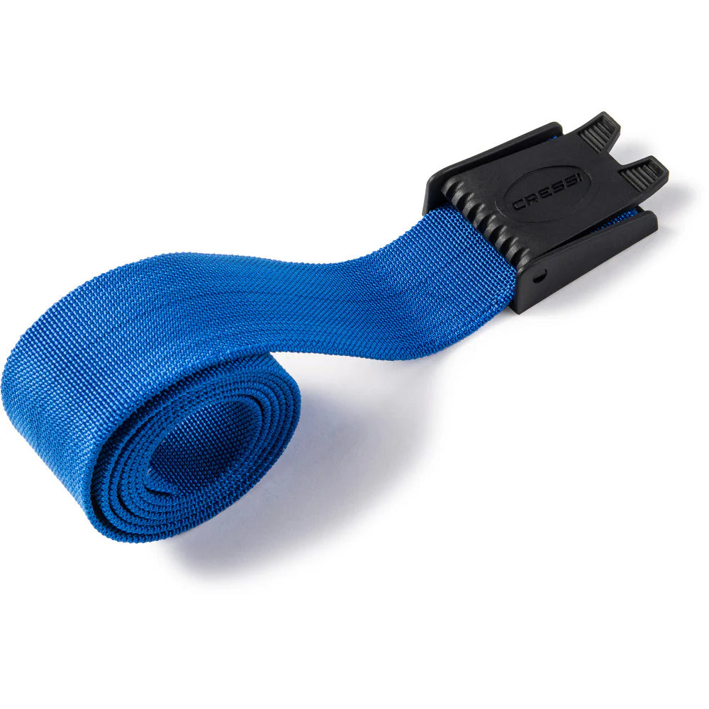 Cressi Nylon Scuba Diving Weight Belt with Plastic Buckle - Blue | Adjustable for Comfort | Perfect for Snorkeling, Scuba Diving & Freediving