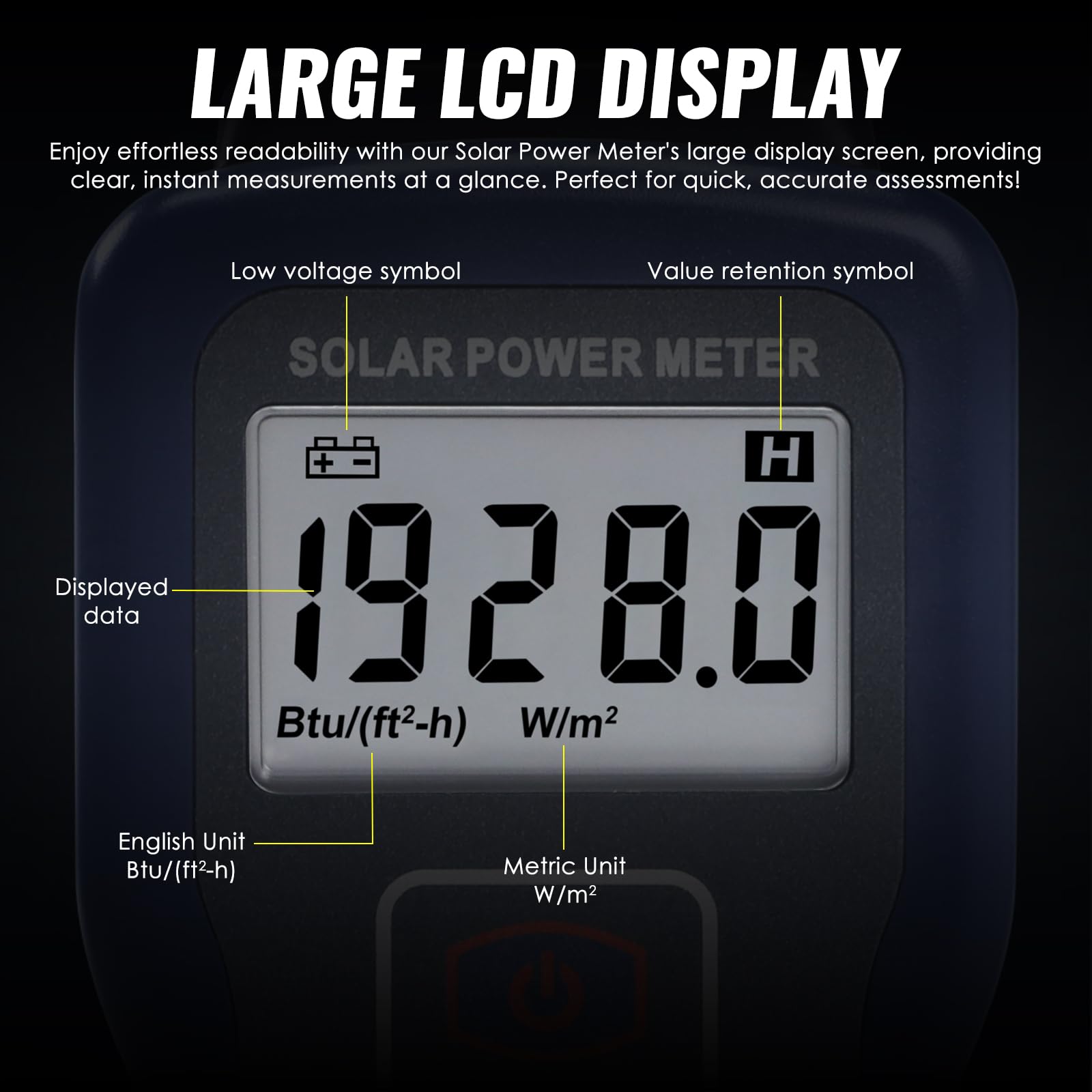 Digital Solar Power Meter - High Accuracy Sunlight Intensity Measurement for Solar Research & Monitoring | Perfect for Solar Panel Testing, Gardening, and Renewable Energy Studies