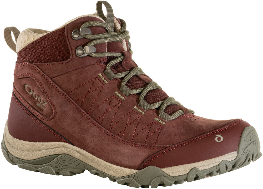 Oboz Ousel Mid B-Dry Wide Women's Hiking Boots - Waterproof & Comfortable for Outdoor Adventures, Trail Walking & Backpacking
