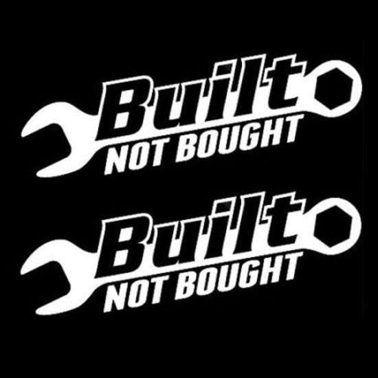 2 Pack JDM Euro Cool Built Not Bought Drift Racing Car Vinyl Decal Stickers - Perfect for Laptops, Cars, Helmets & Motorsport Enthusiast Gifts