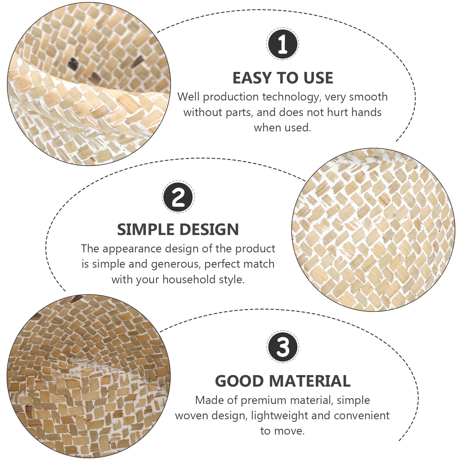 2-Pack Woven Jute Trash Baskets - Eco-Friendly Small Wastebasket for Office Desk, Bathroom & Bedroom - Mini Storage Bin with Handles for Home & Office Organization (Natural Fiber, Desktop Size)