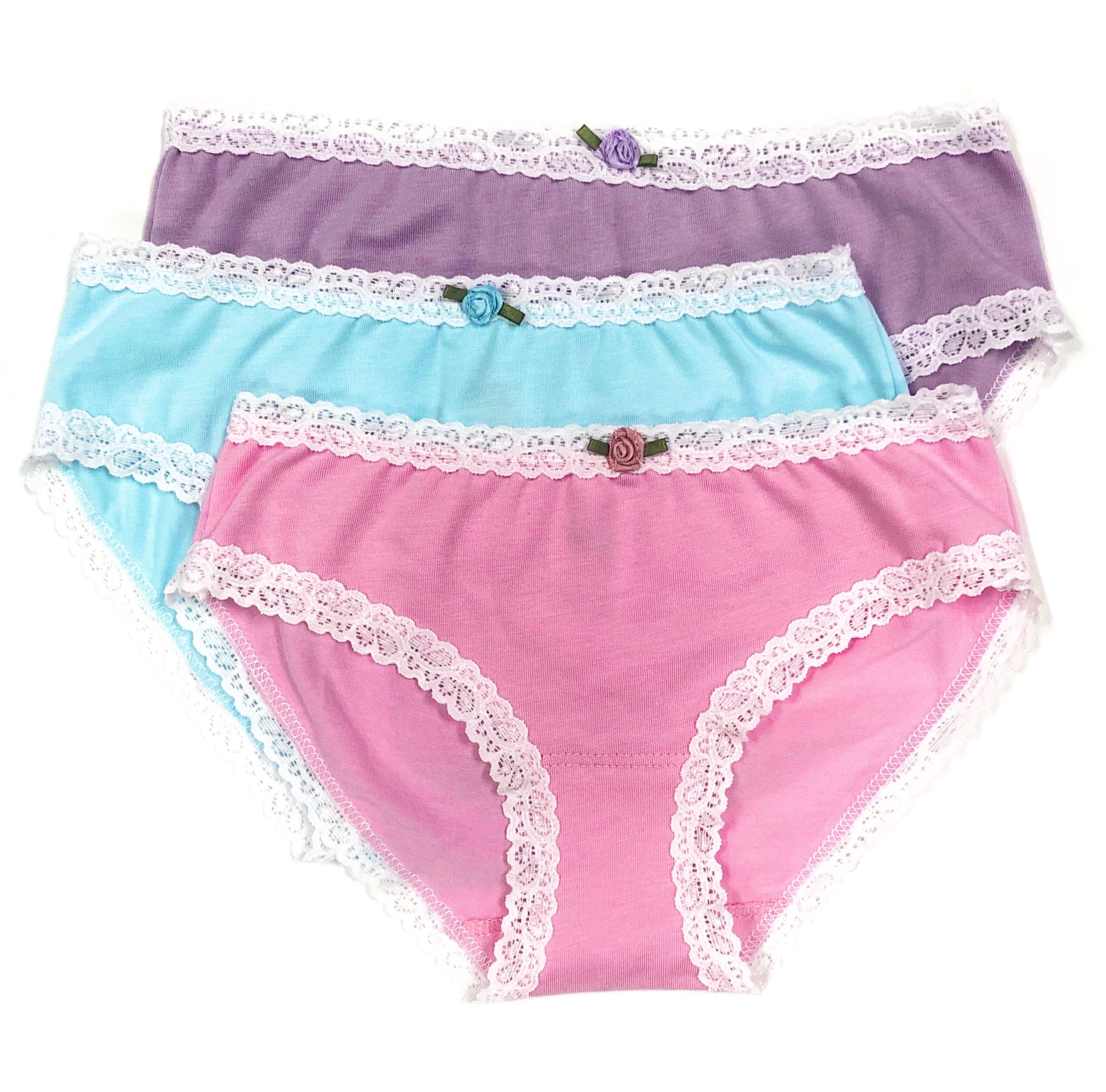 Happy 3 Pack Cotton Underwear for Women - Soft Breathable Panties for Everyday Comfort, Yoga & Sleep
