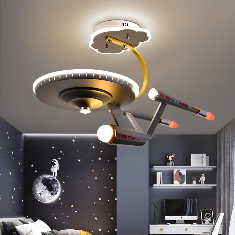 Galaxy LED Night Light for Kids Room - Space-Themed Nursery Decor, Cool Starship Design for Bedroom, Perfect for Bedtime, Playroom & Relaxation