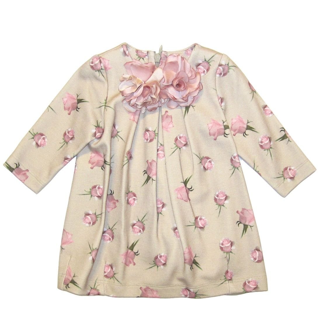 Monnalisa Floral Print Summer Dress for Women - Elegant Flowy Maxi Dress with V-Neck & Short Sleeves - Perfect for Beach Vacations, Weddings & Date Nights
