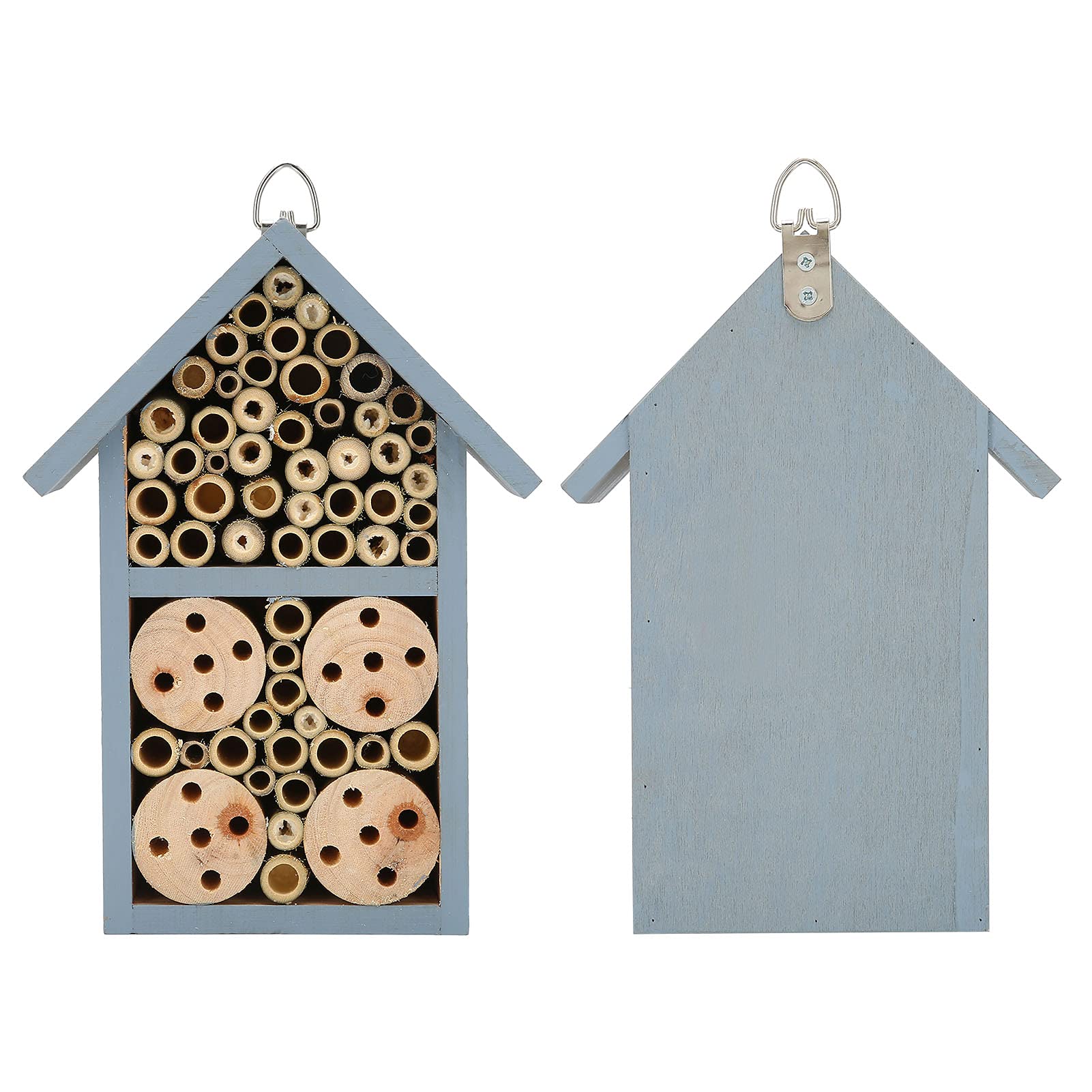 Waterproof Bee House for Garden - Natural Wooden Bee Hotel Attracts Butterflies & Pollinators | Perfect for Outdoor Gardens, Backyards & Eco-Friendly Landscaping