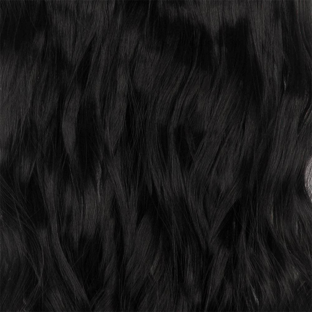Foreign Holics 24-26 Inch 14 Clips Synthetic Wavy/Curly Hair Extensions for Women - Dark Brown Clip-in Human Hair Wig for Volume & Length - Perfect for Parties, Weddings & Daily Styling