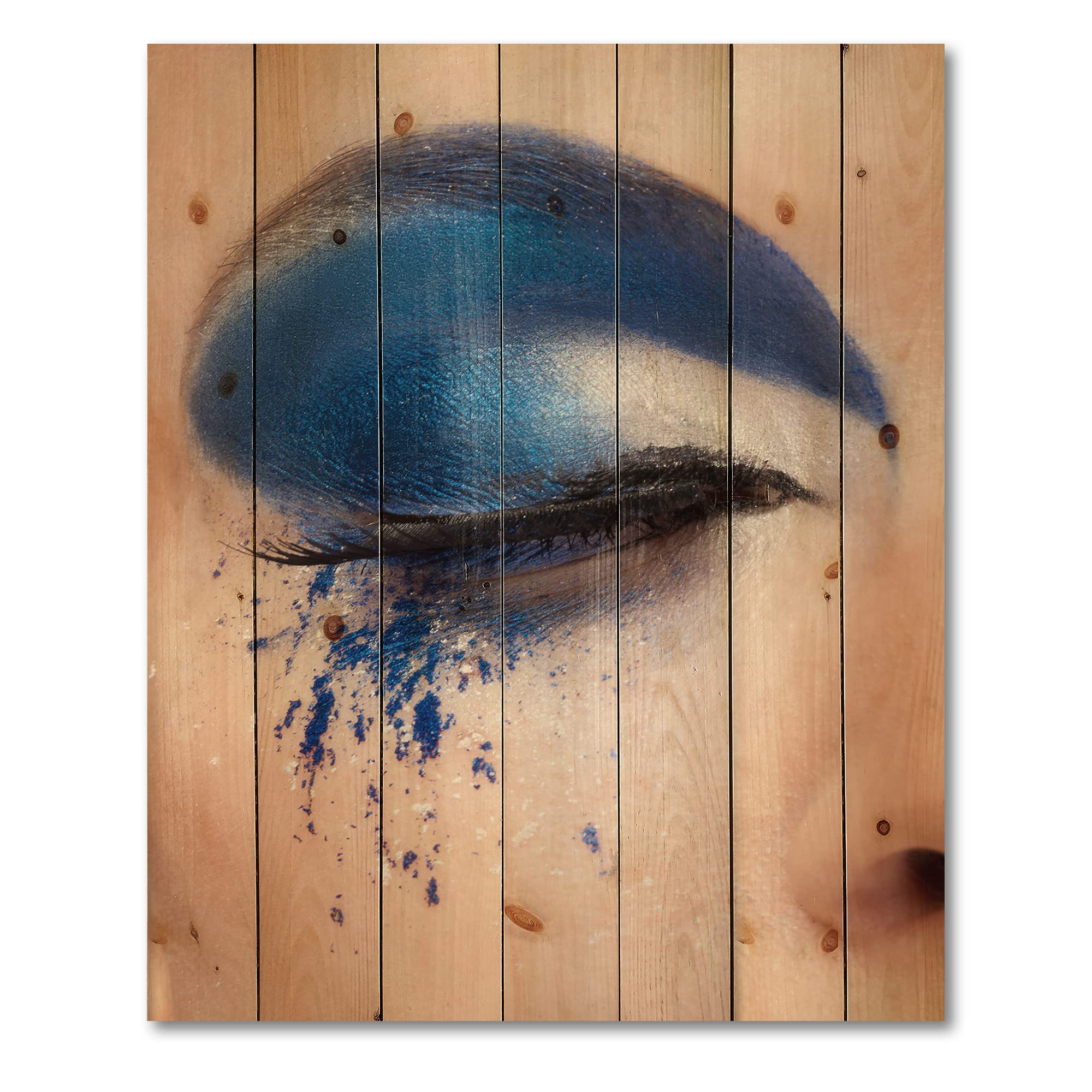 Blue Fantasy Wood Wall Art - Modern Pine Decor for Living Room & Bedroom