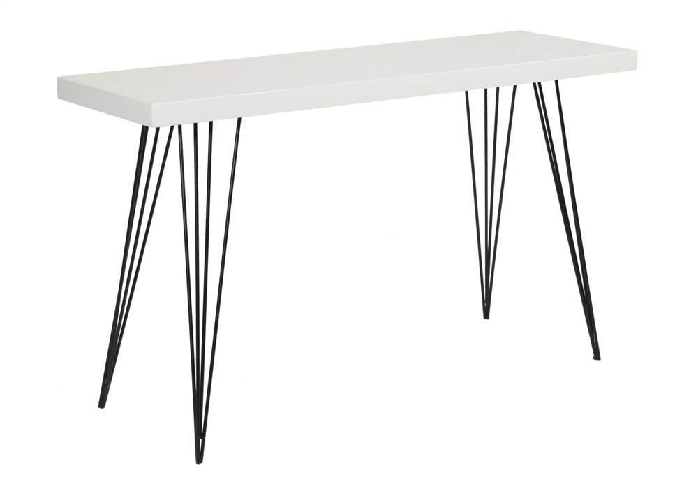 Safavieh Wolcott White Console Table - Modern Entryway Furniture for Hallway & Living Room Decor