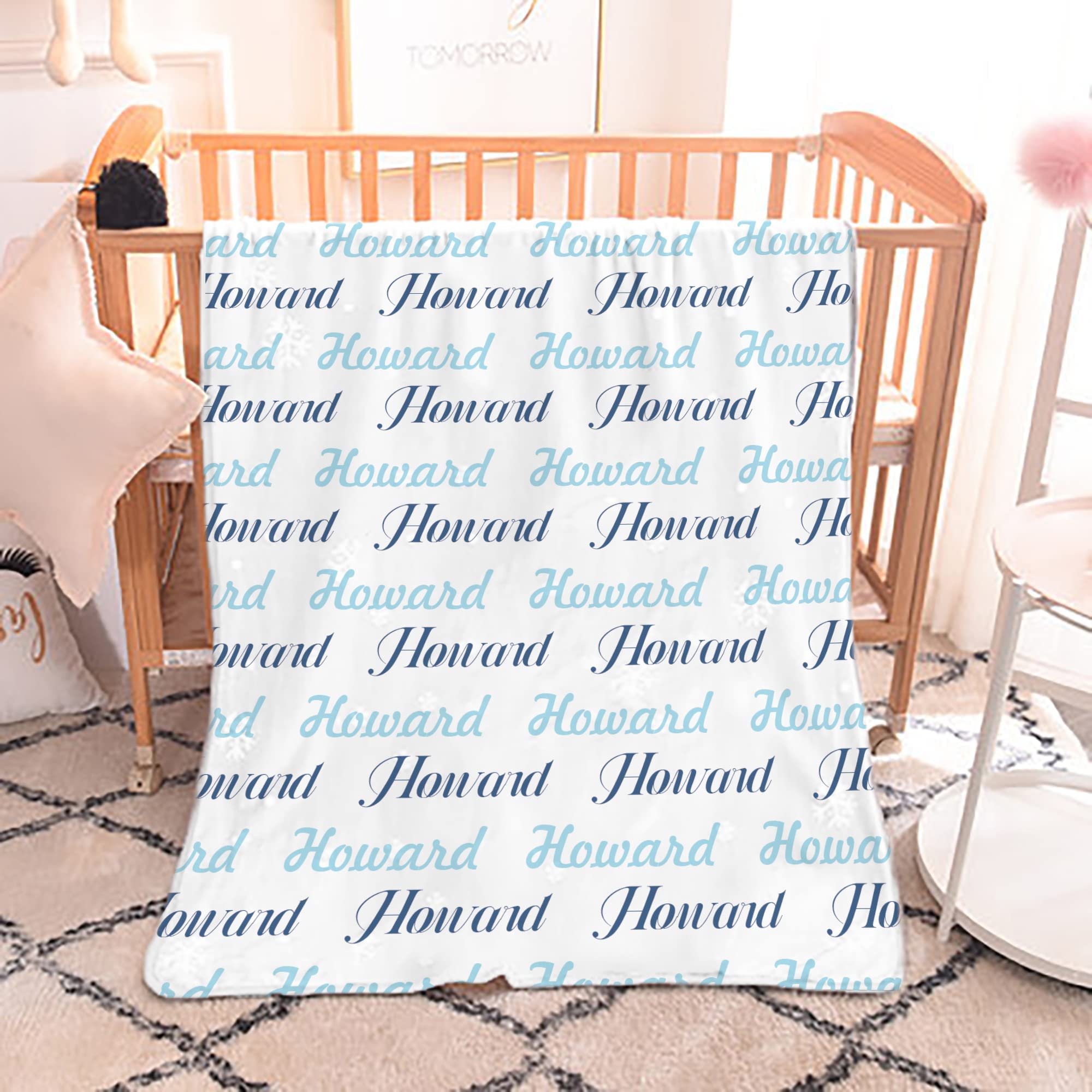 Personalized Monogram Throw Blanket - Custom Name Blanket for Baby, Toddler, Kids & Adults - Perfect Gift for Christmas, Birthday, Thanksgiving - Cozy Home Decor & Thoughtful Present for Family & Friends