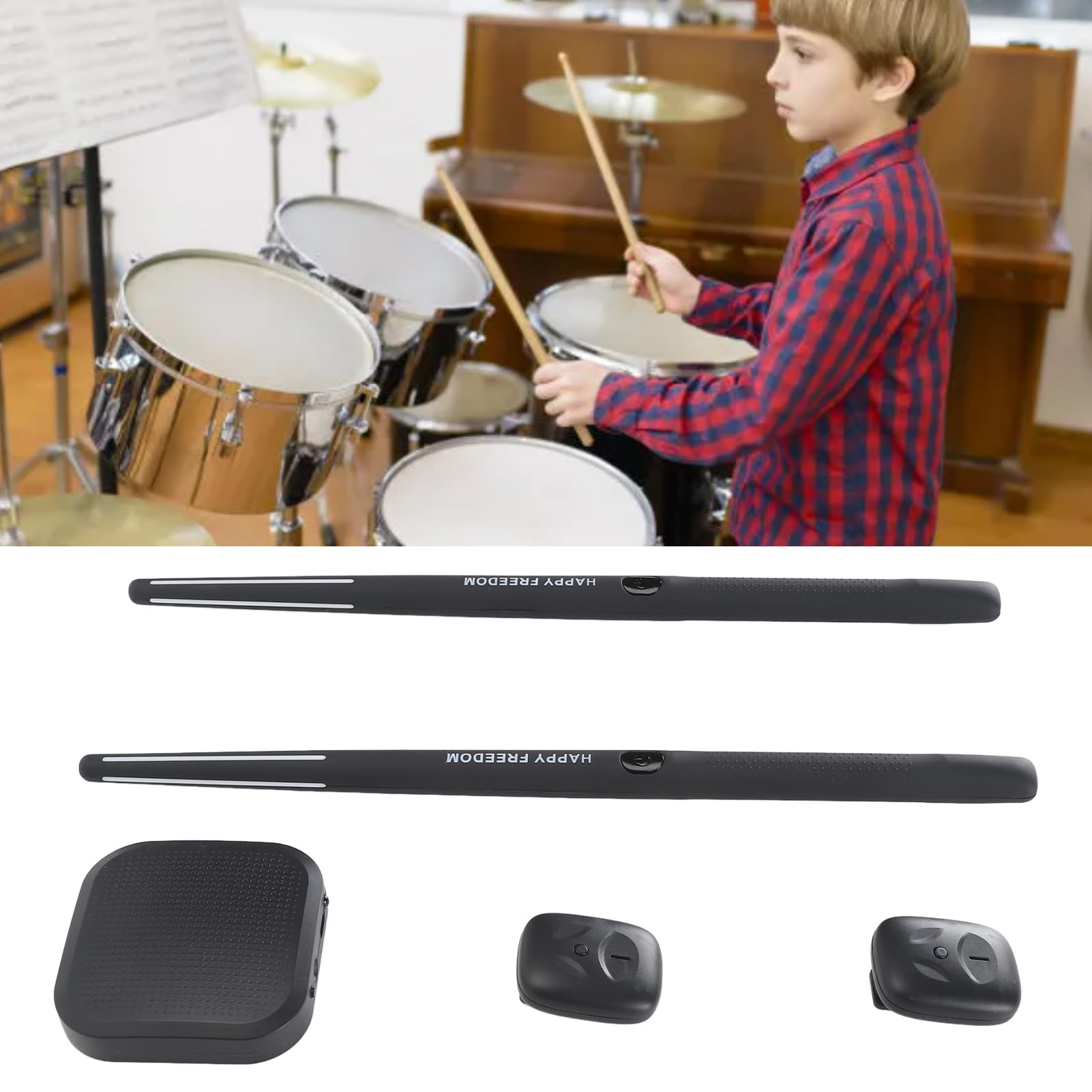 Best Electronic Drum Set for Beginners & Adults - Portable 3D Motion Sensing VR Drum Kit with Immersive Experience | Perfect Birthday Gift for Kids & Music Lovers | Home Practice, Studio Recording & Live Performance