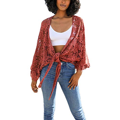 Elegant Women's Crochet Floral Petal Kimono Wrap - Lightweight Summer Cover Up for Beach, Pool, or Boho Outfit
