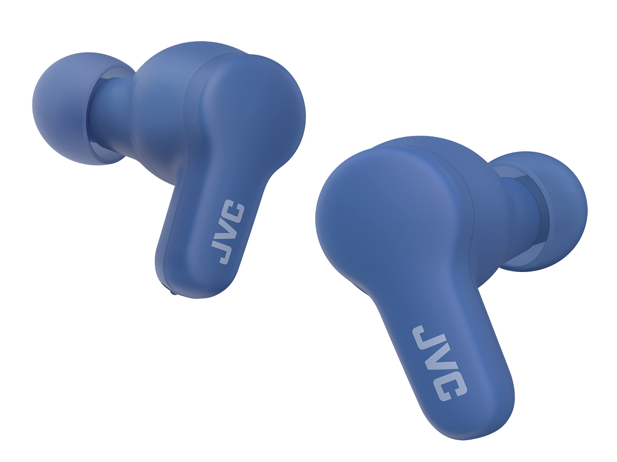 JVC HA-A7T2 Gumy Wireless Bluetooth Earbuds with 24-Hour Battery Life, IPX4 Waterproof, Comfort Fit for Gym, Running & Travel - Blue