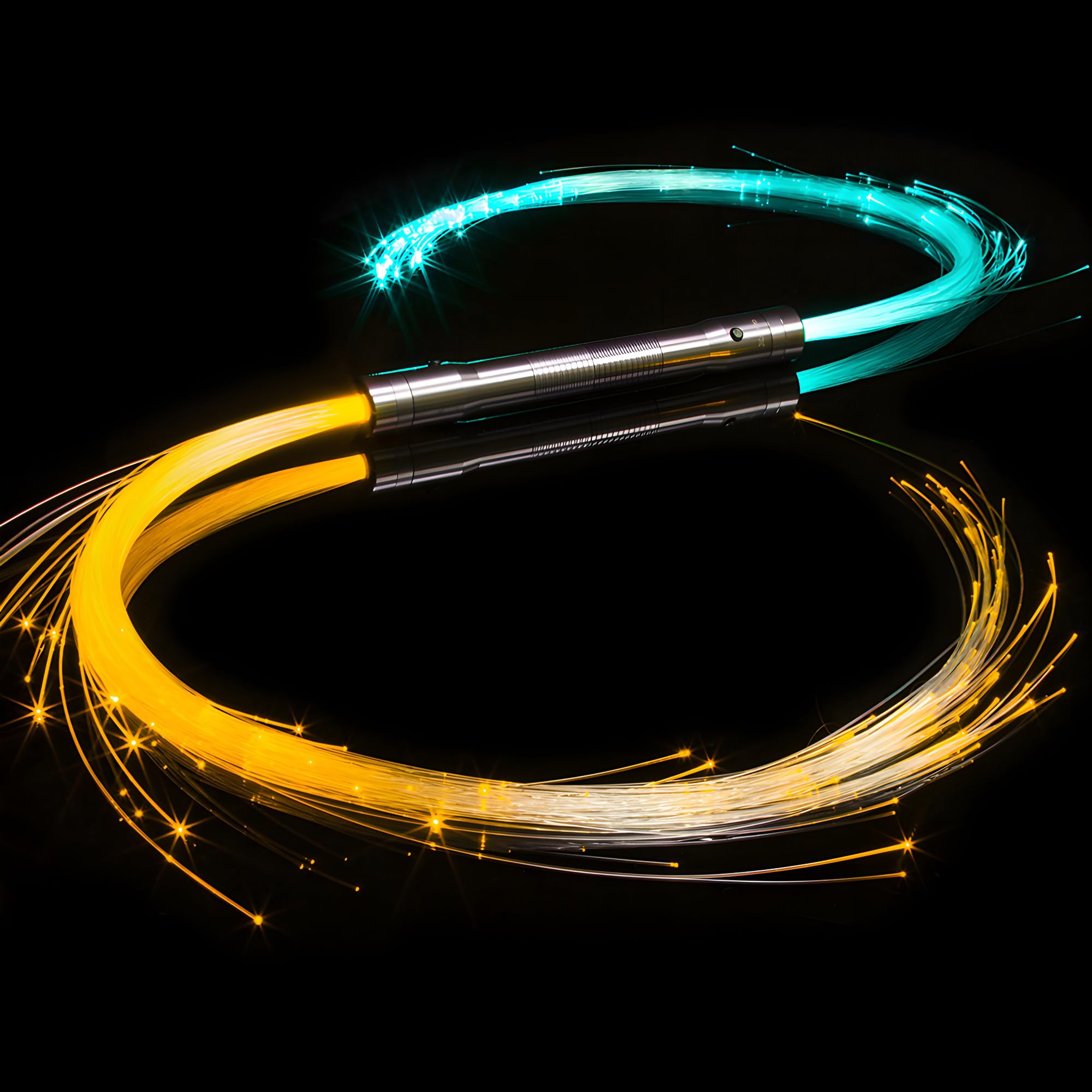 Programmable LED Fiber Optic Whip - 360° Swivel Double Space Whip Remix with Super Bright Lights for Rave, EDM, Festival & Dance Performances | Pixel Flow Lace Glow Toy for Night Parties and Stage Shows