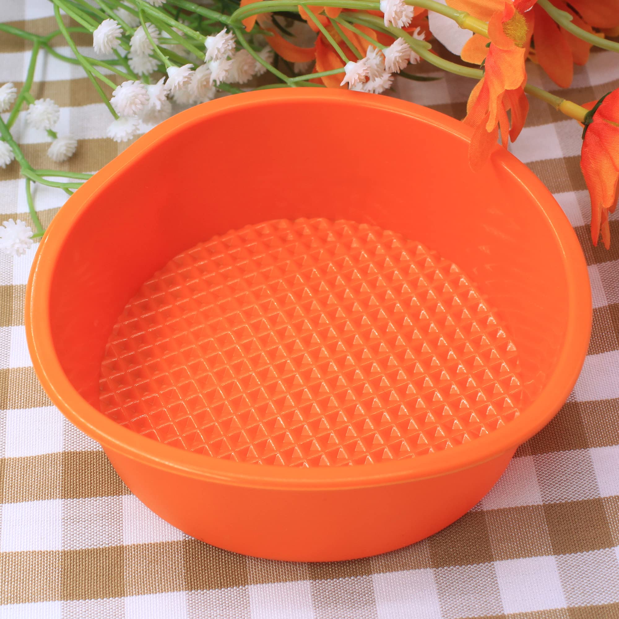 X-Haibei 4.5 Inch Flexible Silicone Baking Mold - Round Cake Pan, Bread Maker, Perfect for Sandwiches & Hamburgers - Ideal for Home Baking, Party Snacks and Kids Lunch Prep