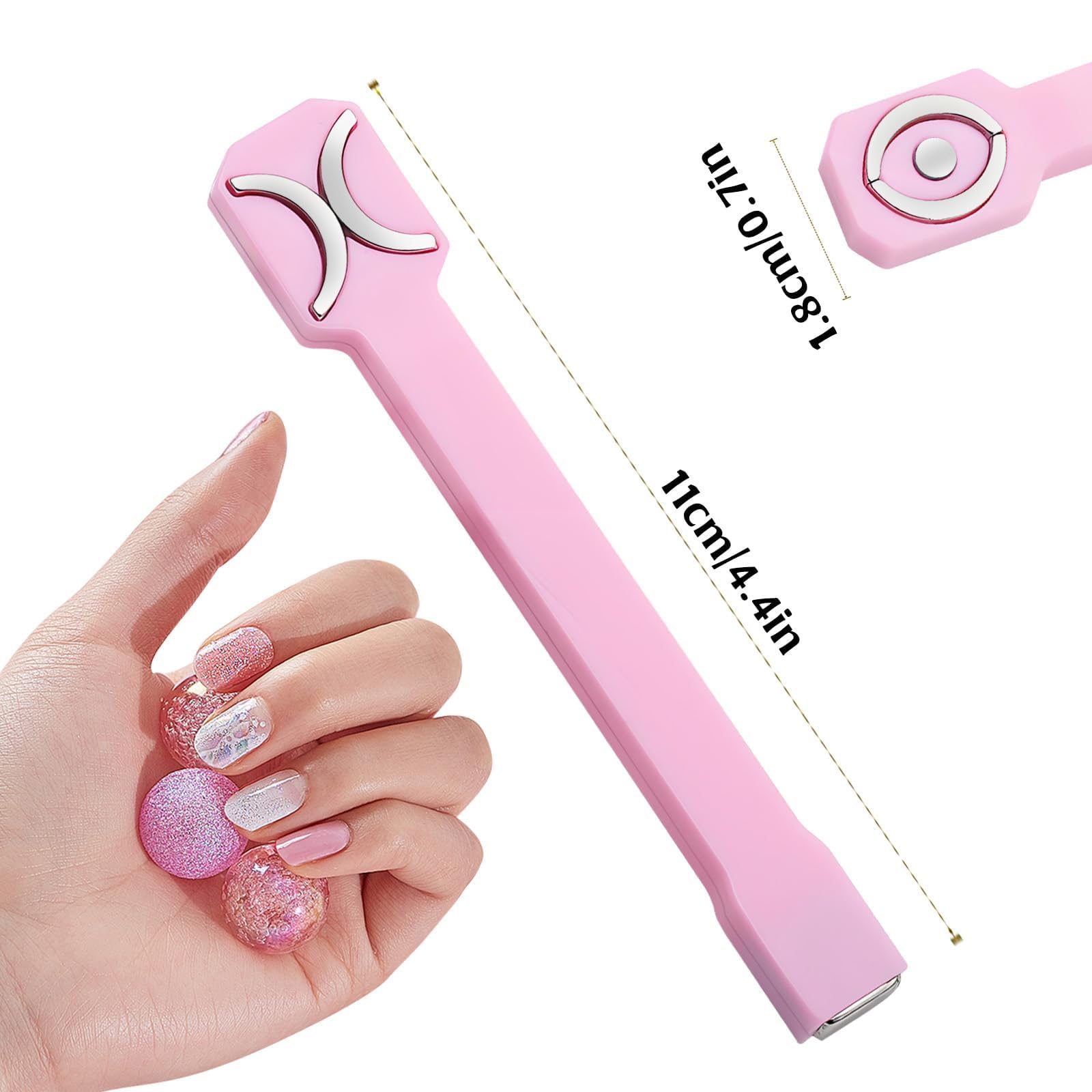 3 in 1 Cat Eye Nail Magnet Tool - Double-Head Strong Suction for 3D Nail Art, Gel Polish & DIY Designs | Professional Salon & Home Manicure Kit (Pink) | Perfect for Nail Art Enthusiasts & DIY Beauty Lovers