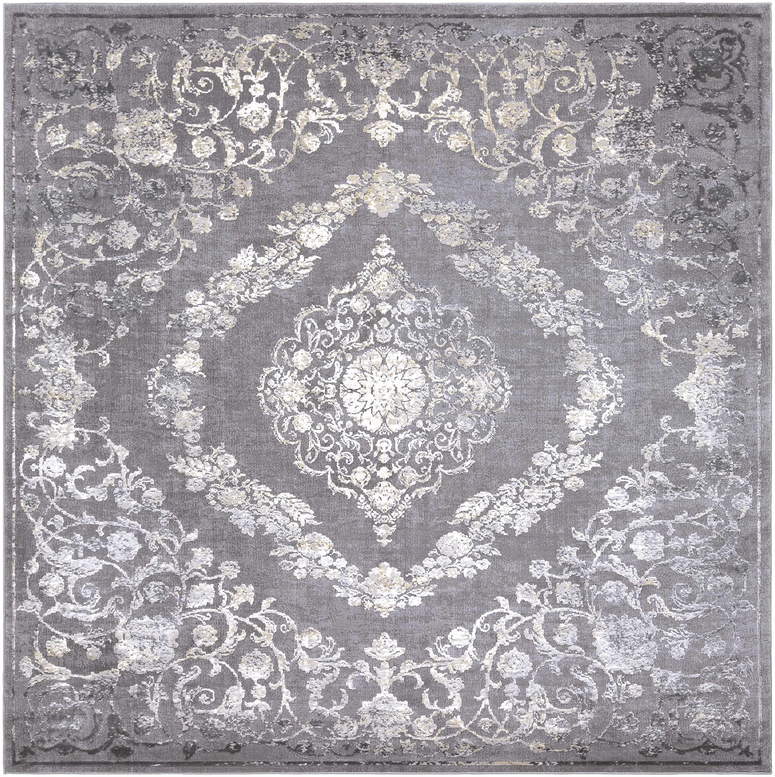 Hauteloom Battleview Traditional Area Rug - Gray & Beige 7'10