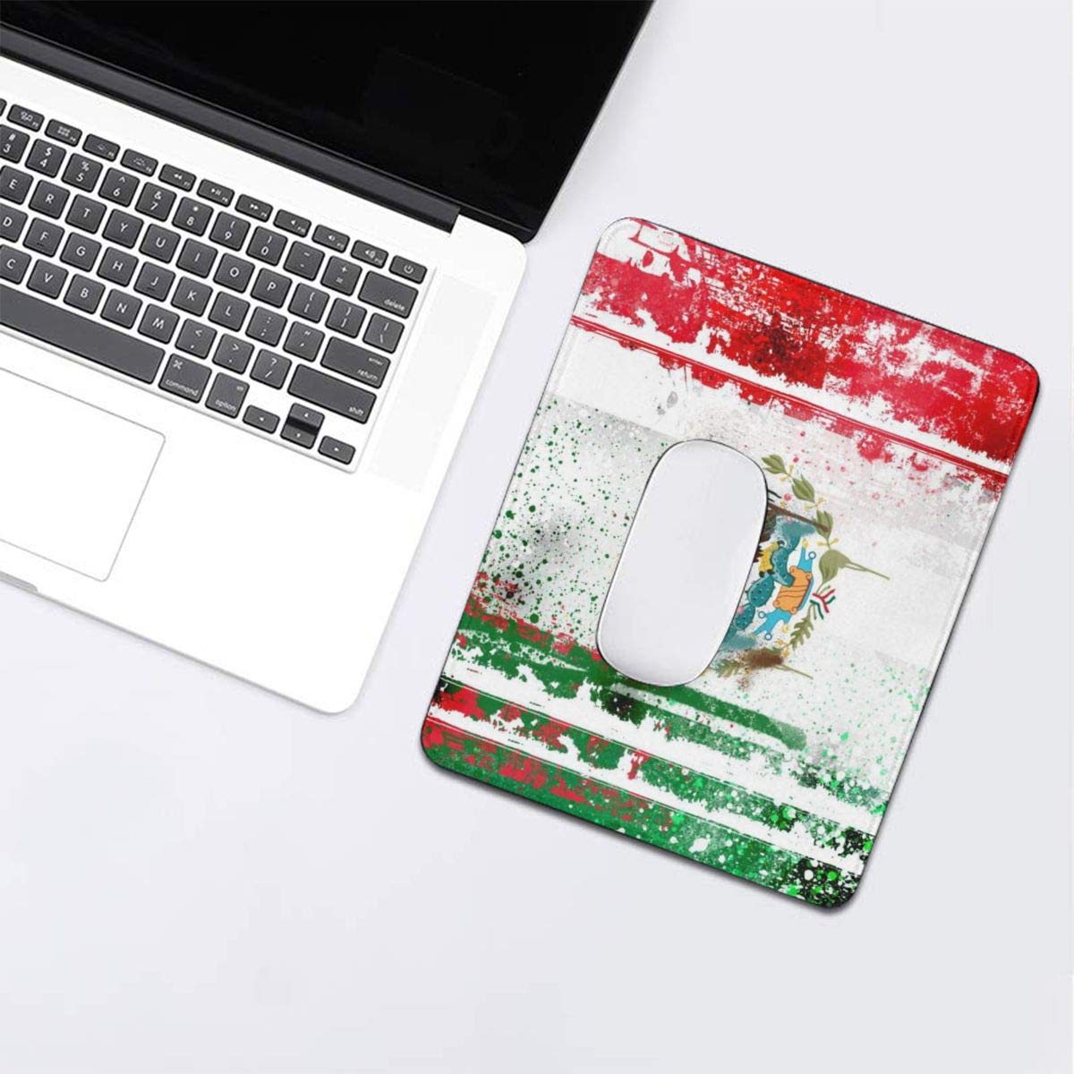 Mexican Flag Gaming Mouse Pad - 8.3x10.3 Inch Non-Slip Rubber Mouse Mat (3mm Thick) - Perfect for Wired, Wireless & Bluetooth Mice - Ideal for Gamers, Office & Home Use