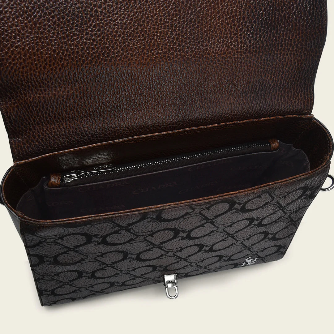BOD95PH Fashionable Women's Chocolate Brown Python Print Tote Bag - Elegant Dressy Handbag for Work, Travel & Shopping