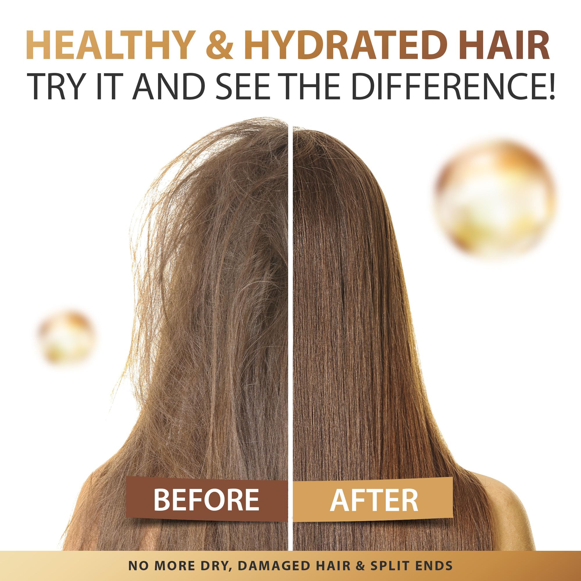 SUNATORIA Keratin & Argan Oil Hair Mask - Deep Conditioning Treatment for Dry, Damaged, Frizzy Hair & Split Ends Repair - Hydrating Hair Serum with Nourishing Formula - 8.5 Fl Oz - Perfect for Salon-Quality Hair Care at Home, Post-Color Treatment & Daily Hydration