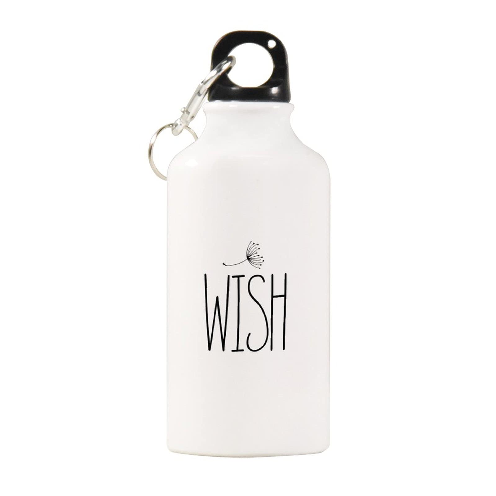 20oz Insulated Stainless Steel Sports Water Bottle with Carabiner Clip - Leakproof & Durable for Gym, Hiking & Outdoor Activities - Funny Design White Water Bottle