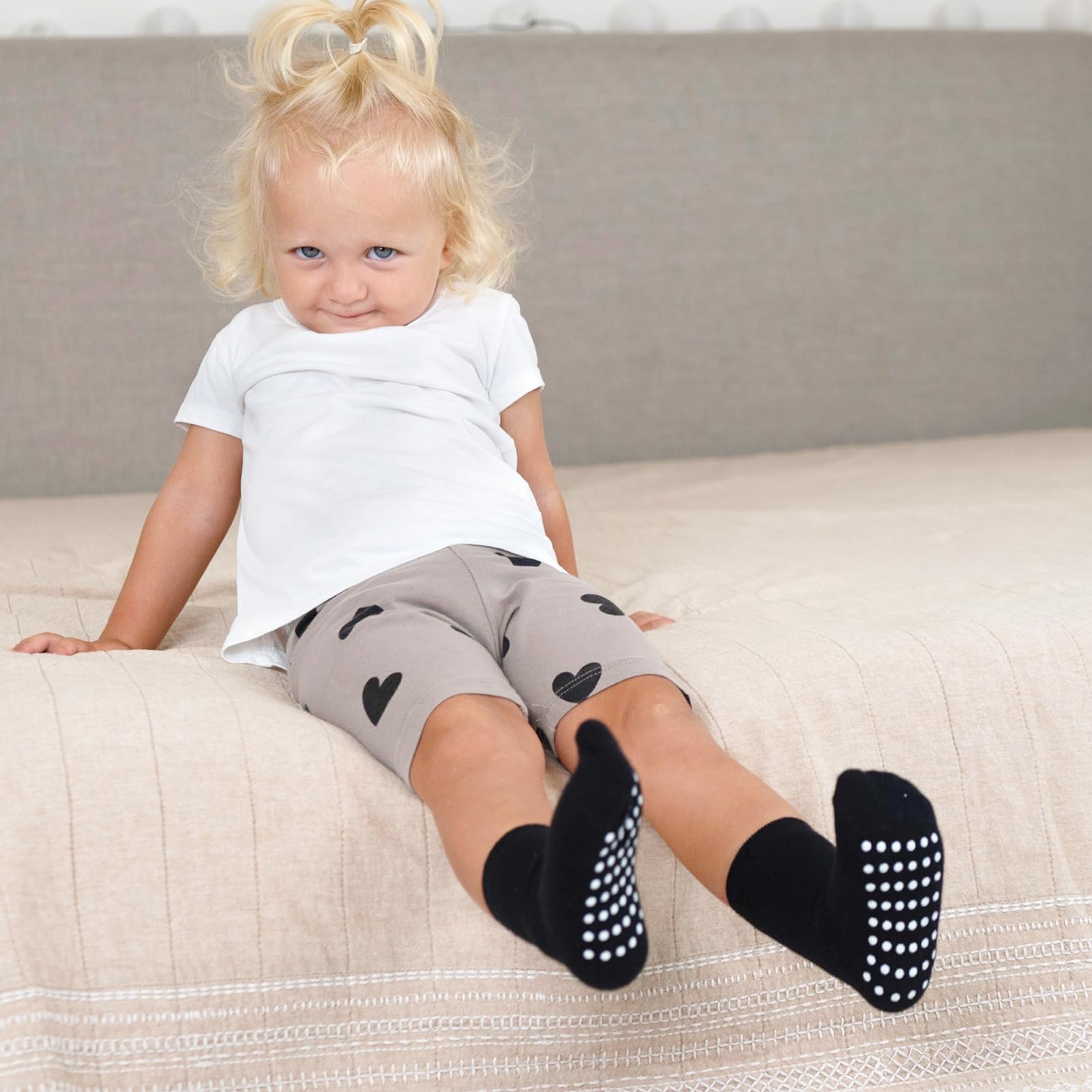 12 Pack Non-Slip Baby Socks - Soft Cotton Ankle Socks for Boys & Girls (6-24 Months) - Cute Toddler Socks for Playtime, Daycare & First Steps
