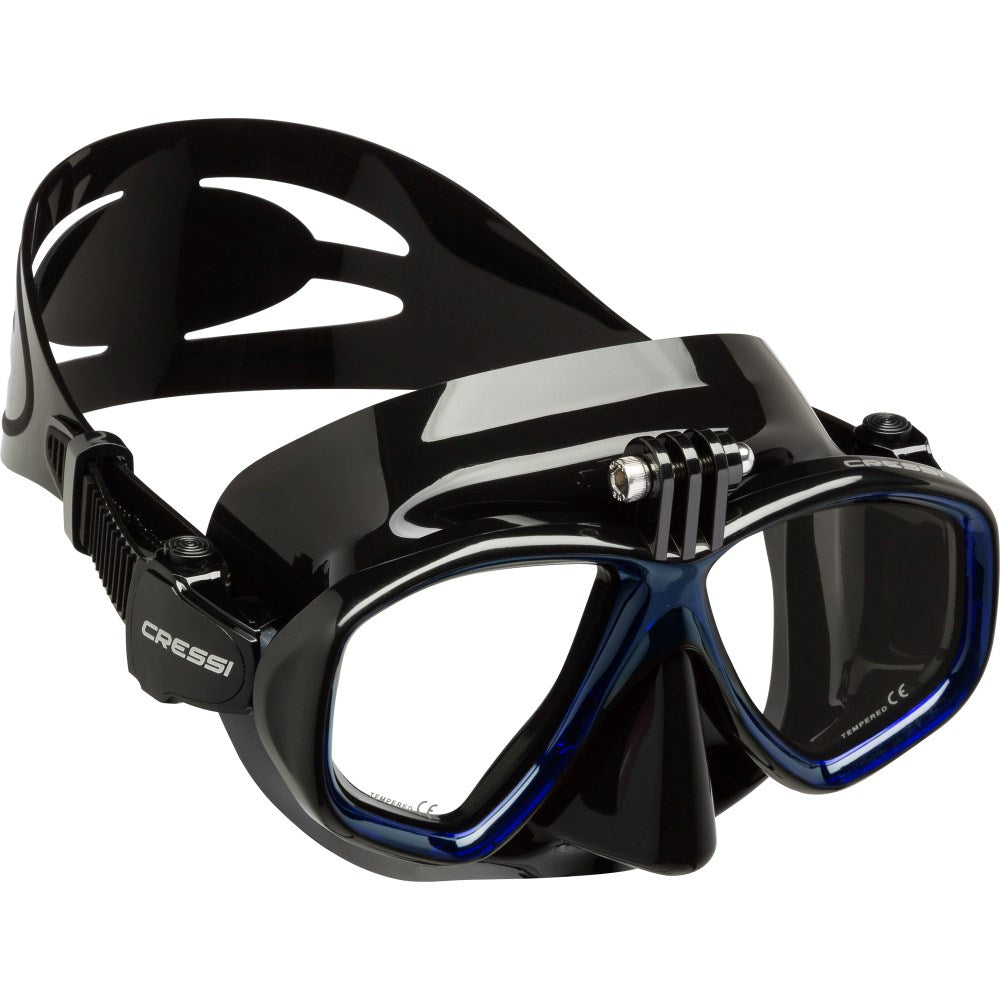 Cressi Action Dive & Snorkel Mask with GoPro Mount - Underwater Camera Compatible for Scuba Diving, Snorkeling & Water Sports Adventures