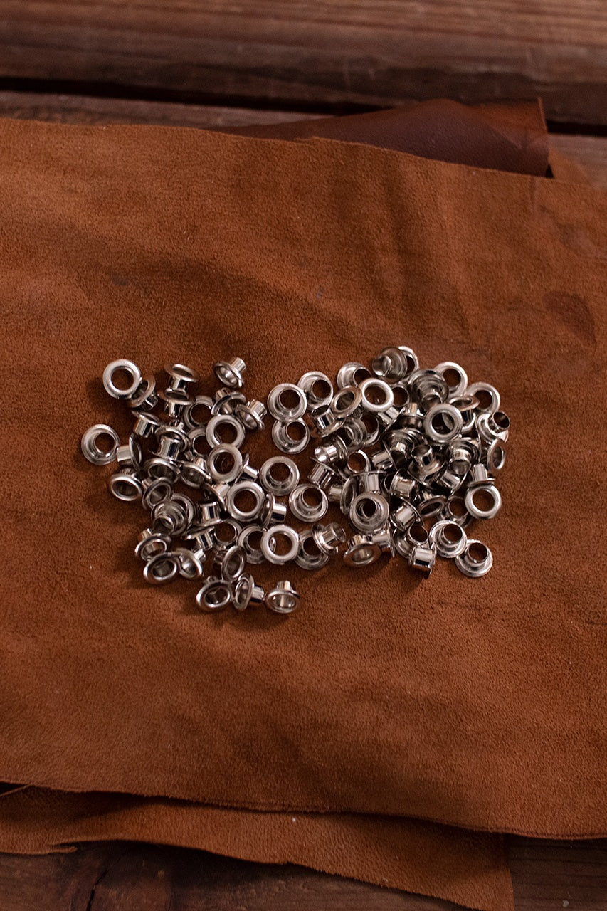 5.5mm Eyelet Shaft with 2.7mm Length & 9.6mm Width - Brass/Nickel Finish for Jewelry Making, Leather Craft & DIY Projects