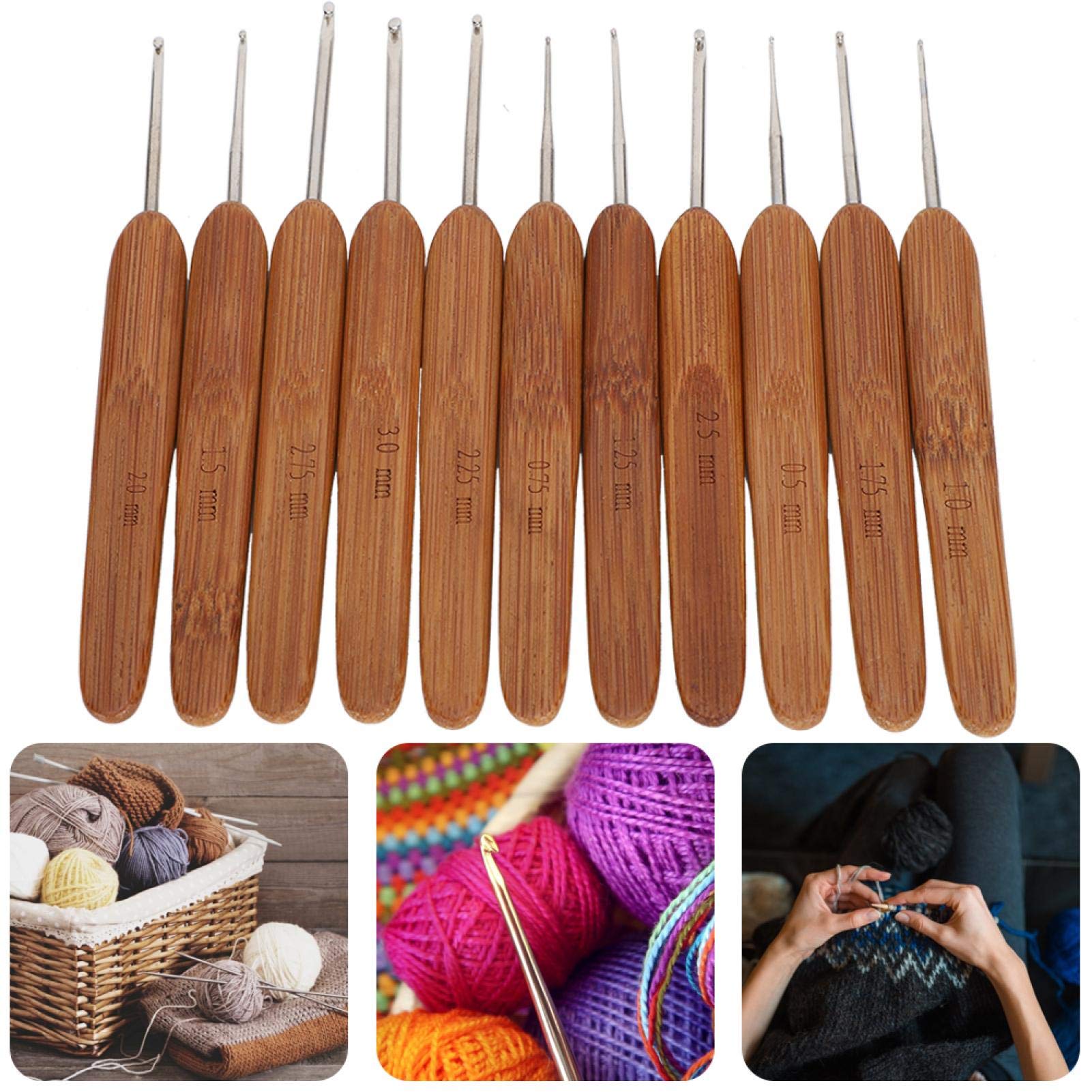 Premium Bamboo Knitting Needles & Metal Crochet Hook Set - Ergonomic Handcraft Tools for Home Tailoring, DIY Knitting Projects & Household Crafts | Perfect for Beginners & Professionals, Gift for Knitters & Crochet Lovers