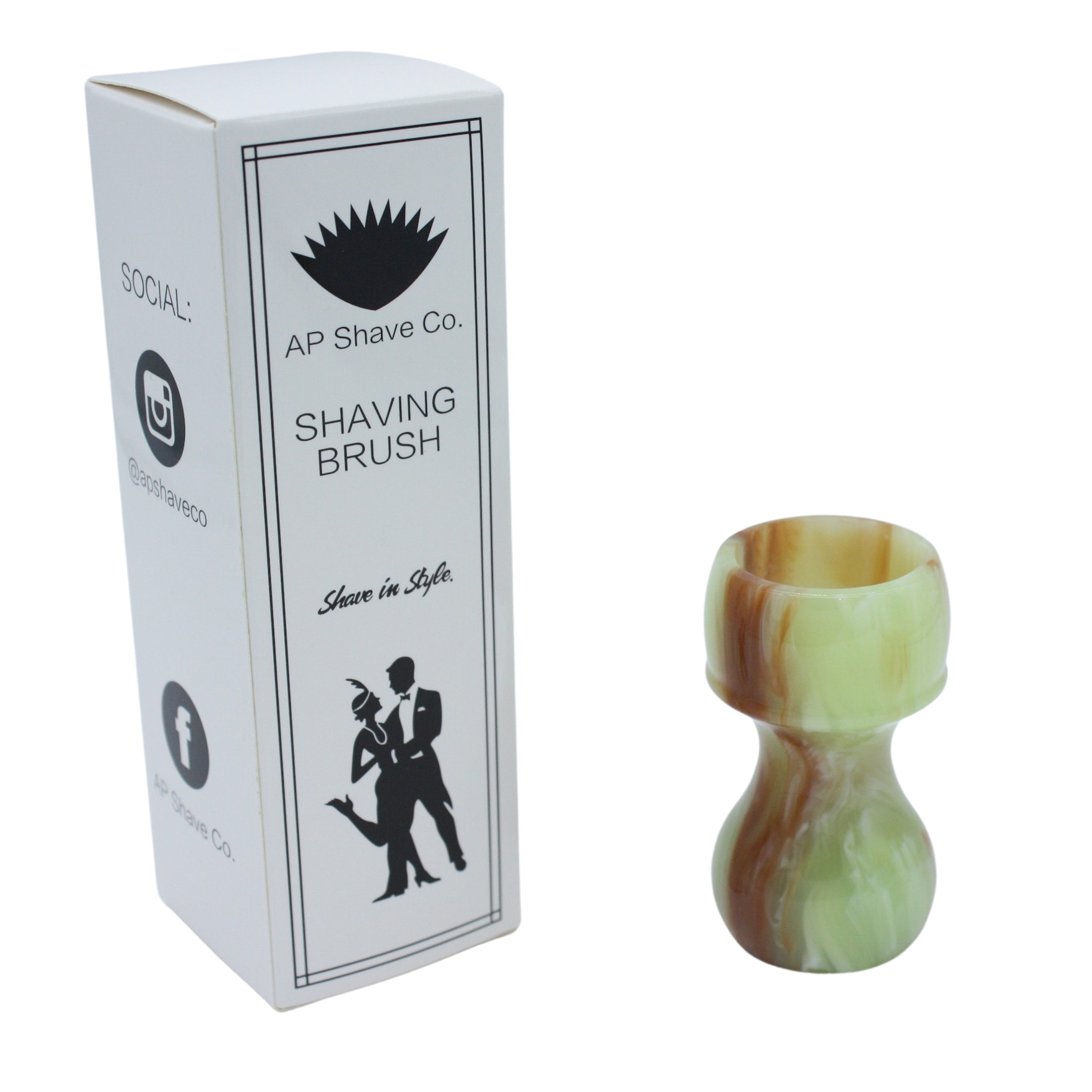 Premium Jade Handcrafted Shaving Brush Handle for Wet Shaving - Fits 24mm & 26mm Knots - Perfect for Traditional Barber Shaving & Luxury Grooming Gifts