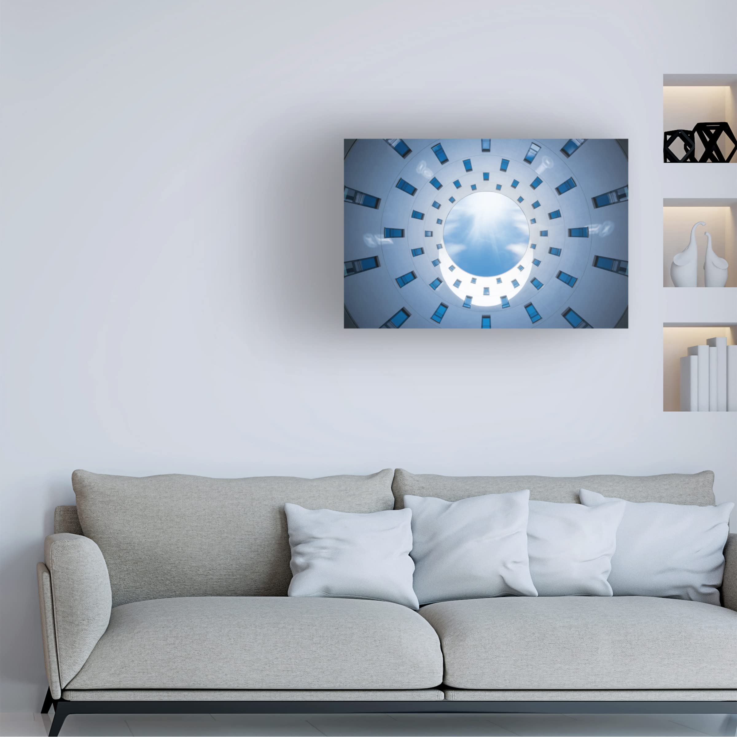 Trademark Fine Art 'NSN' Canvas Wall Art by Mike Kreiten - Modern Abstract Painting for Living Room, Bedroom & Office Decor