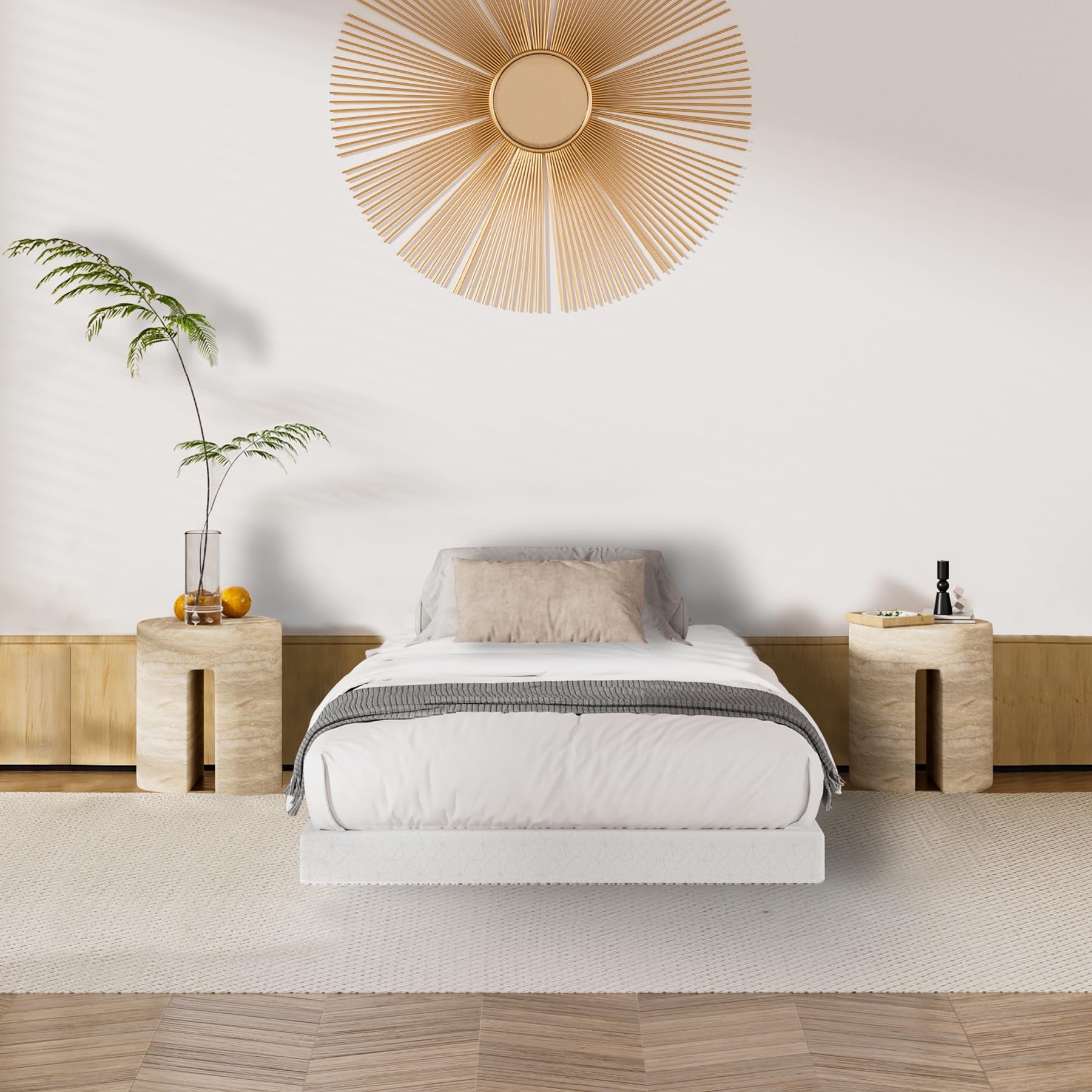 5 Inch Low Profile Twin Box Spring with Cover - Metal Bed Base for Twin Bed Frames | Extra Thick, Non-Slip & Easy Clean | Perfect for Small Spaces, Dorms & Guest Rooms