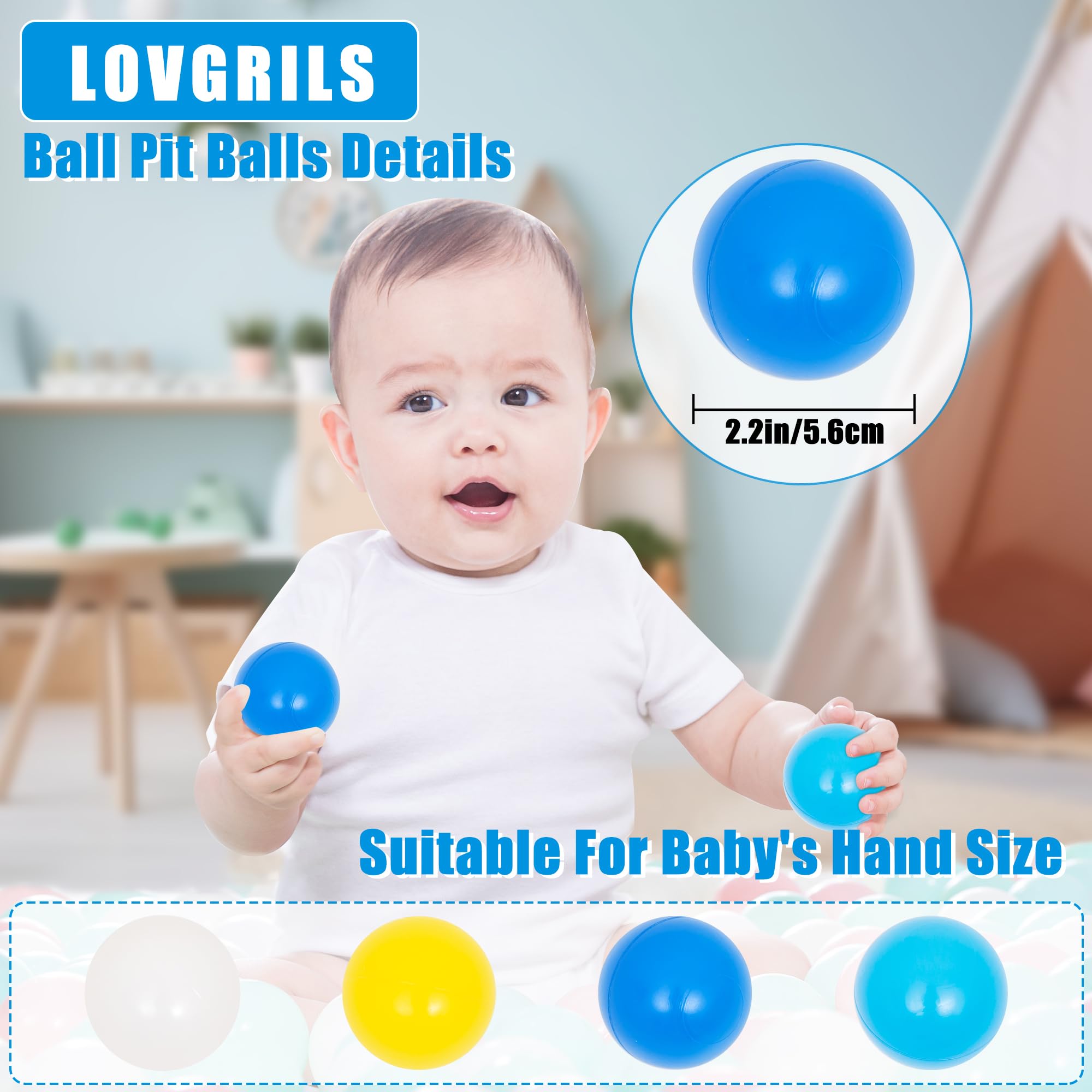 1000 Pack Yellow Soft Pit Balls for Kids Playhouse | BPA-Free, Crush-Proof 2.2 Inch Play Balls in 4 Colors | Perfect for Bounce Houses, Baby Pools & Birthday Parties | Safe Toddler Play, Daycare Activities & Indoor Ball Pits