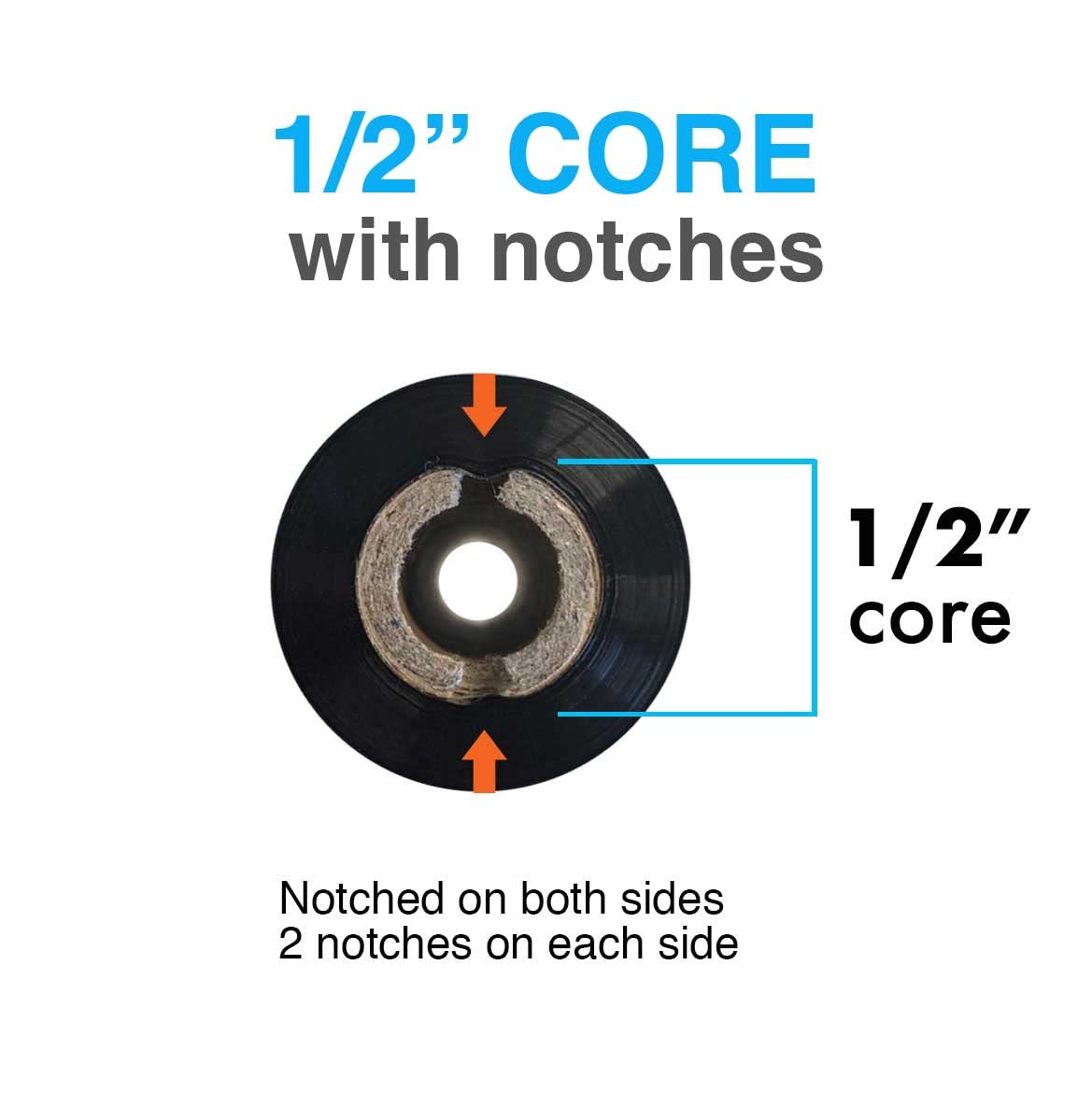 Premium Black Wax Thermal Transfer Ribbon - 36 Rolls for Zebra Printers - Office & Warehouse Use