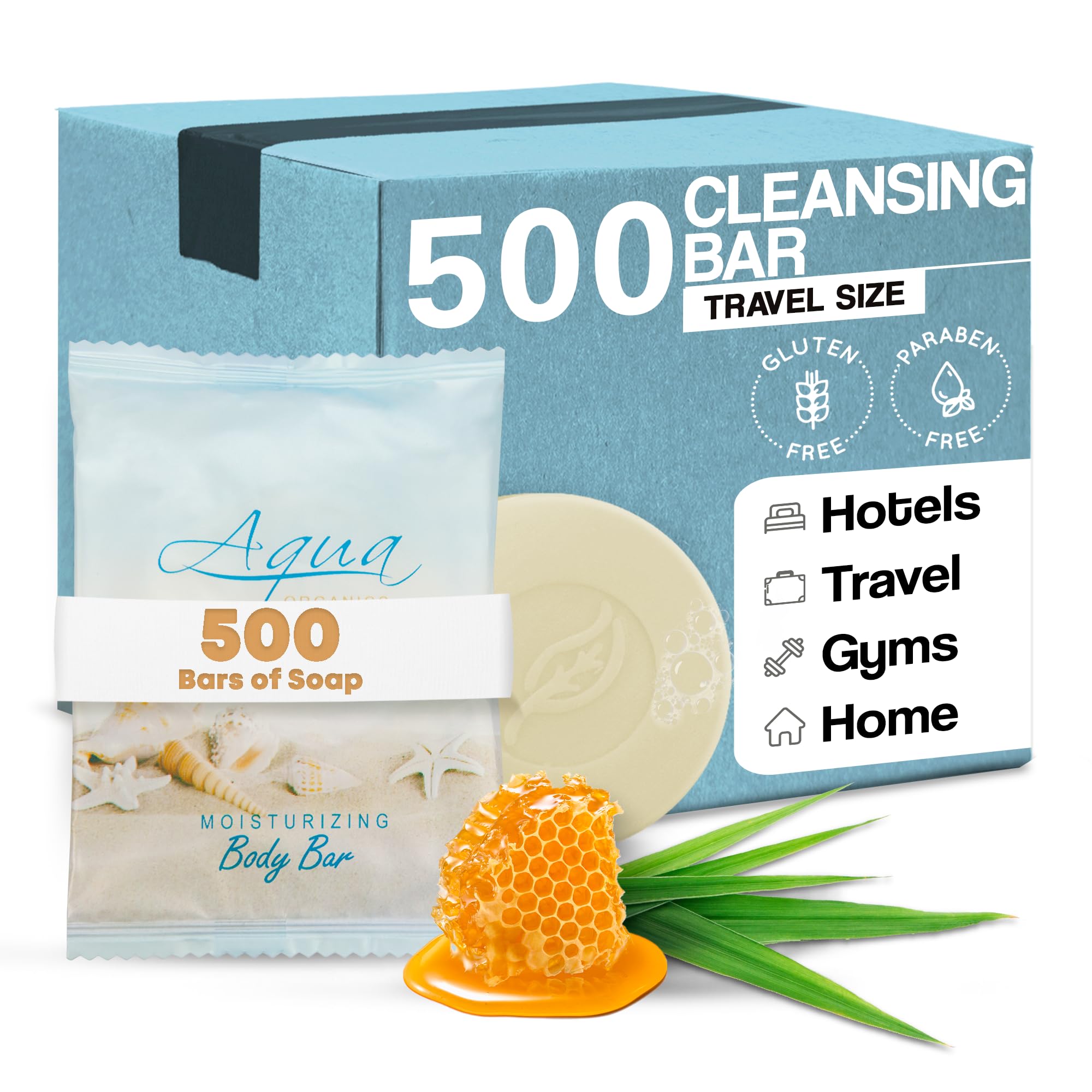 Travel Size Bar Soap - 1 oz Bulk Pack (Case of 500) | Hotel Amenities, Beach Essentials & Camping Toiletries | Perfect for Hospitality, Vacation & Outdoor Use