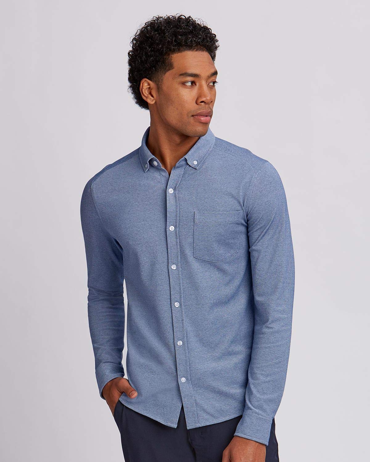 Cutter & Buck Men's Big & Tall Long Sleeve Button-Down Oxford Shirt - Comfortable Business Casual & Office Wear for Tall Men
