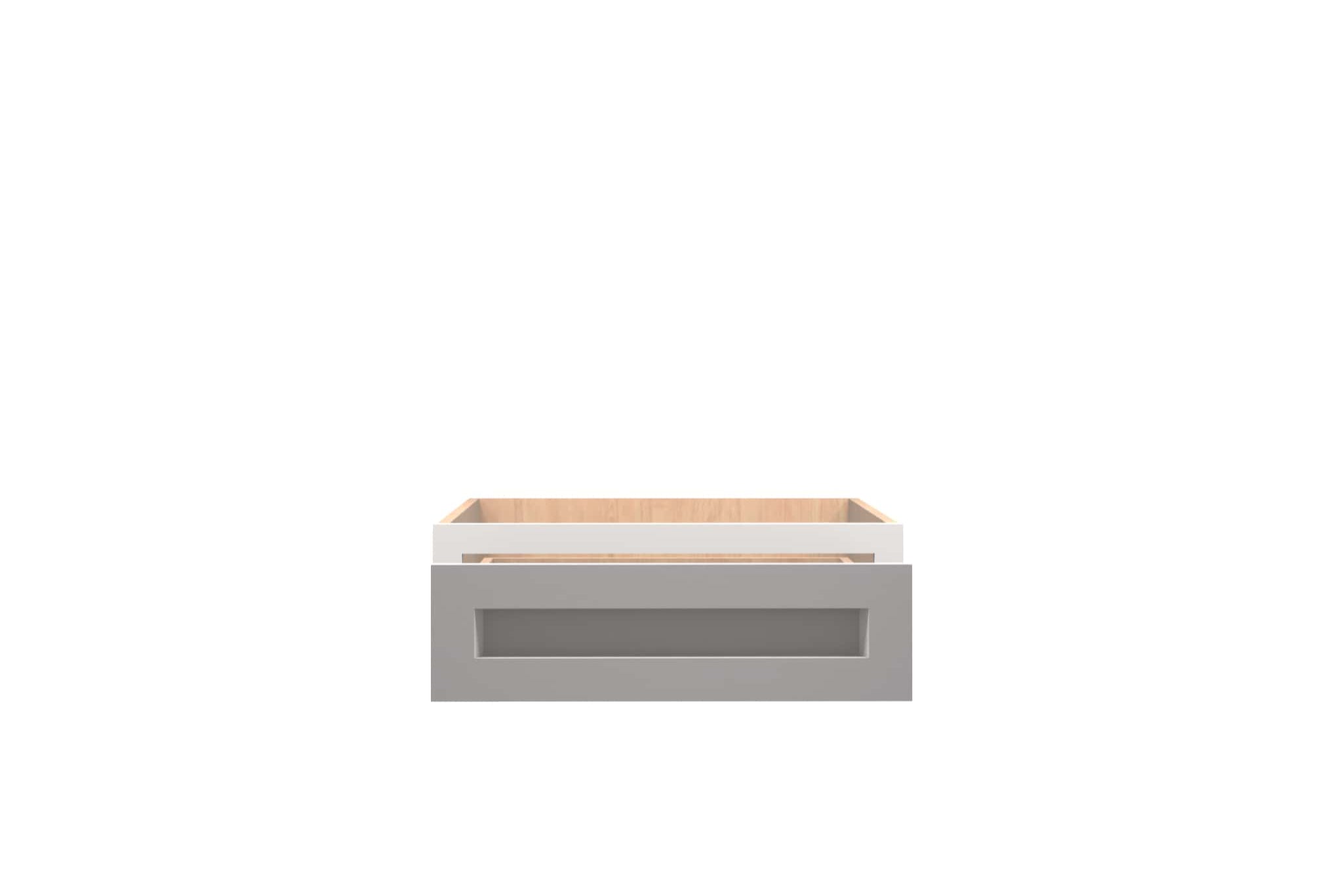 American Made Shaker Style RTA VDD24 Vanity Desk Drawer Cabinet in White - Perfect for Bedroom, Bathroom & Home Office Organization