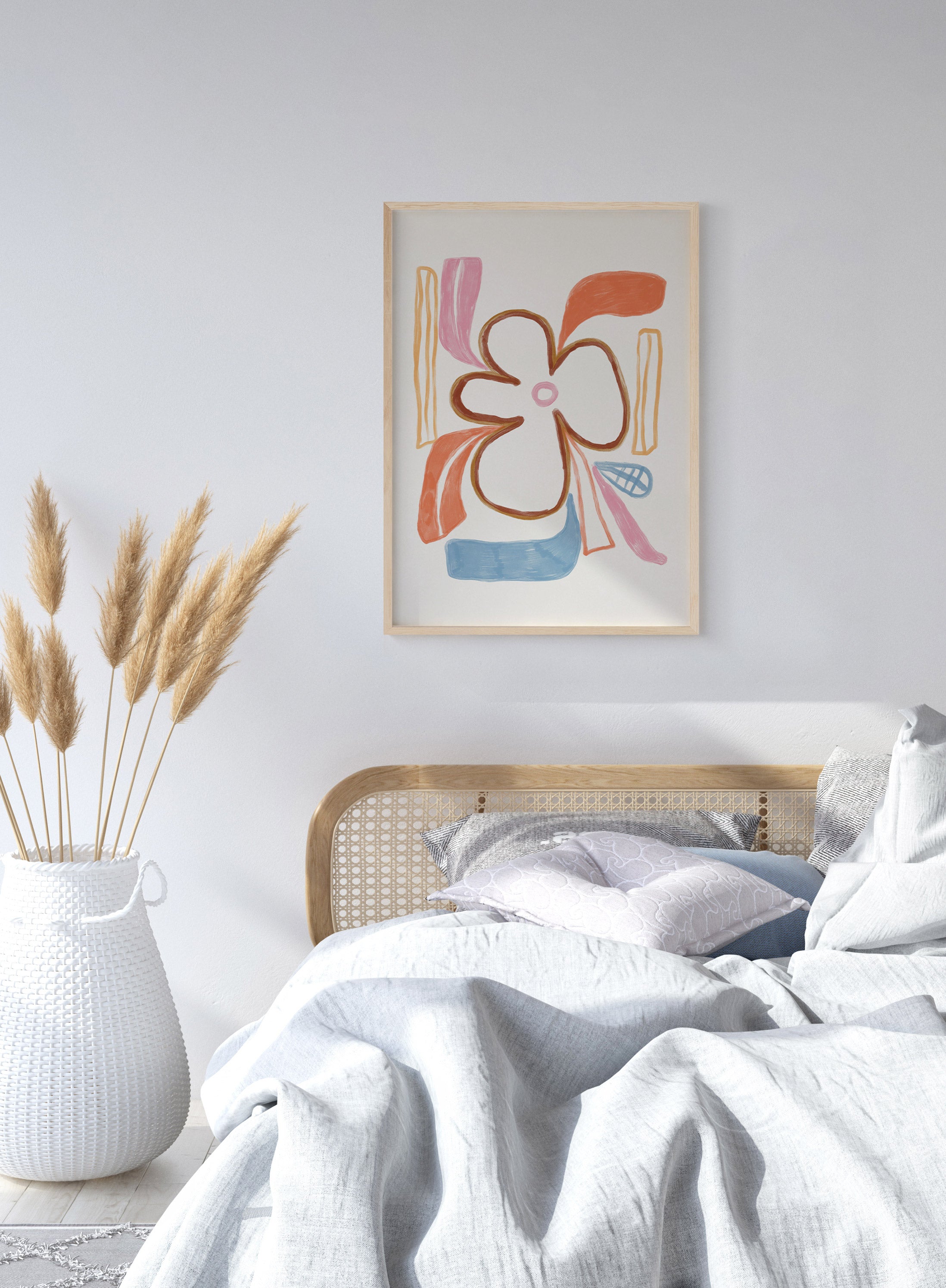 Peppy Blooms Floral Poster - Vibrant Wall Art Decor for Home, Office & Gifts - Perfect for Living Room, Bedroom & Workspace Aesthetics