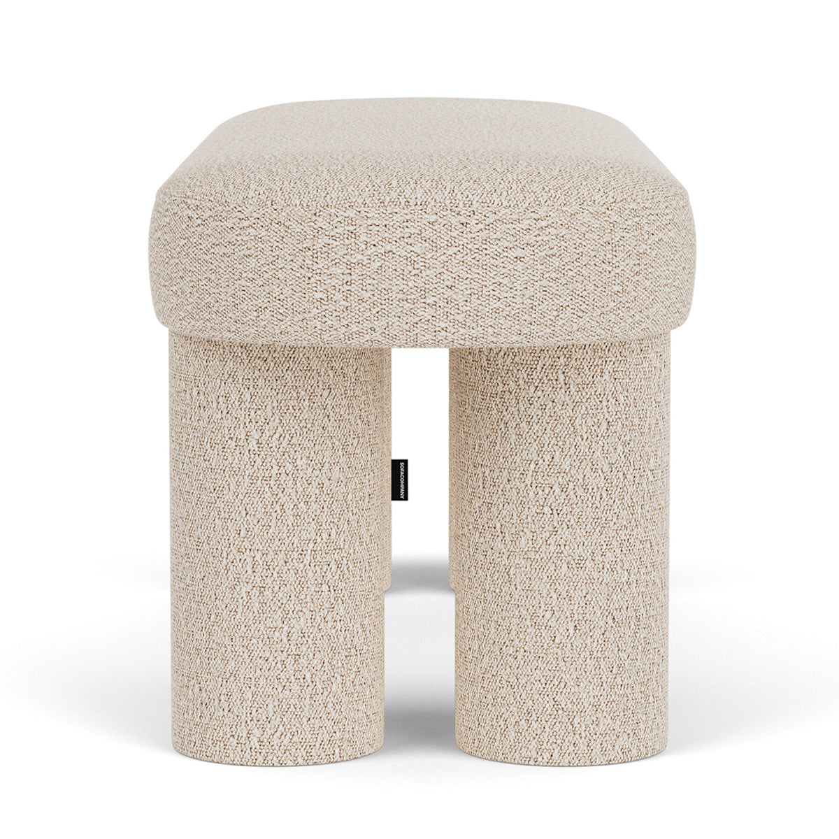 Charlie Boucle Bench - Modern Upholstered Accent Bench for Living Room, Bedroom & Entryway - Soft Chenille Fabric with Wooden Legs - Stylish Seating & Decor for Home