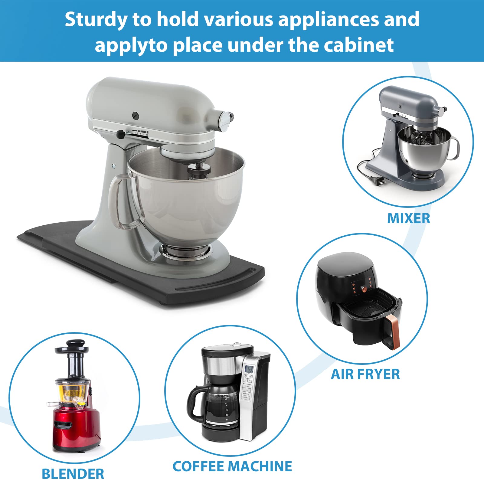 1 PCS Coffee Maker Tray with Smooth Rolling Wheels - 12