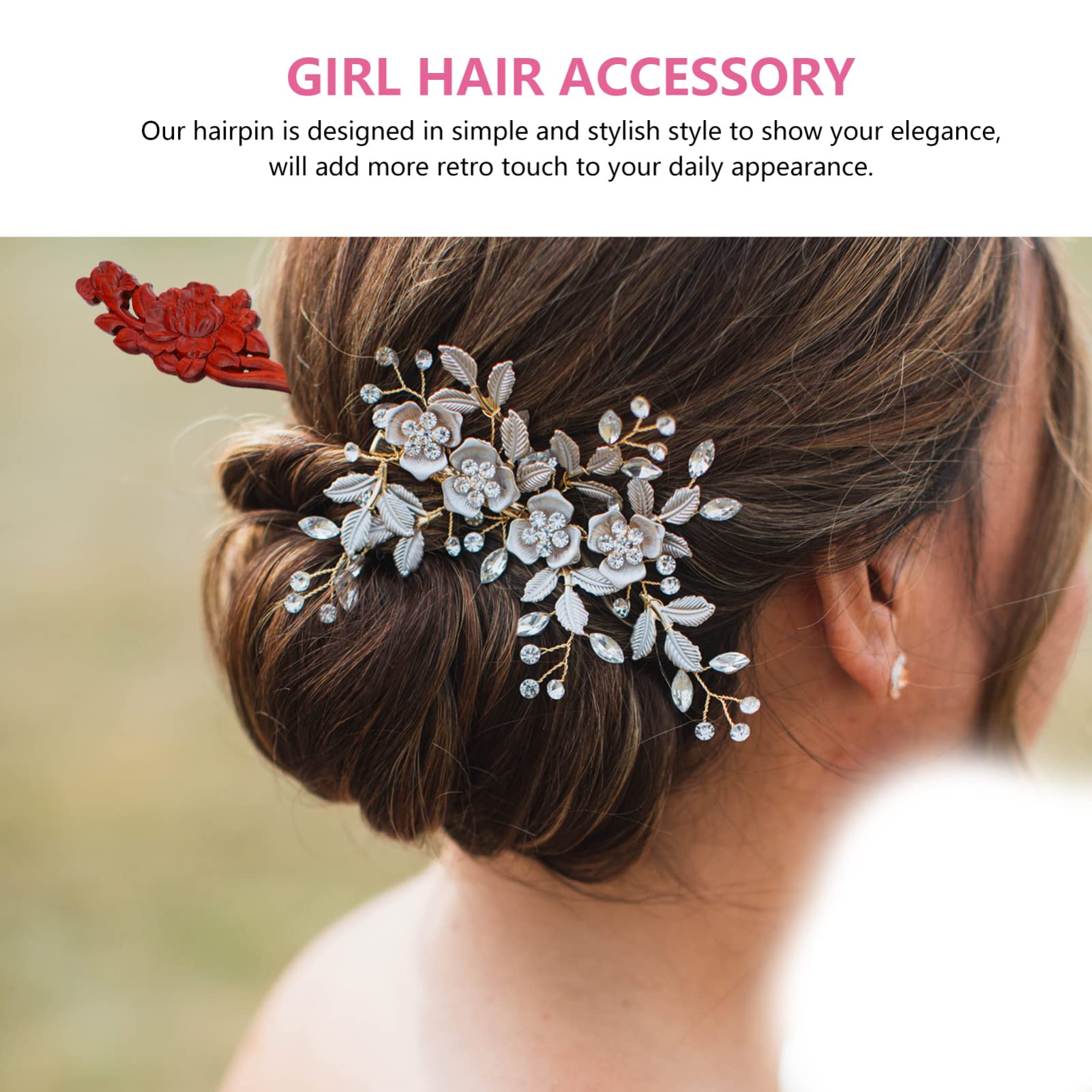Sandalwood Hair Sticks for Women - Wooden Hair Chopsticks & Bun Holders - Elegant Hair Accessories for Updos, Buns & Braids - Perfect for Weddings, Parties & Everyday Styling
