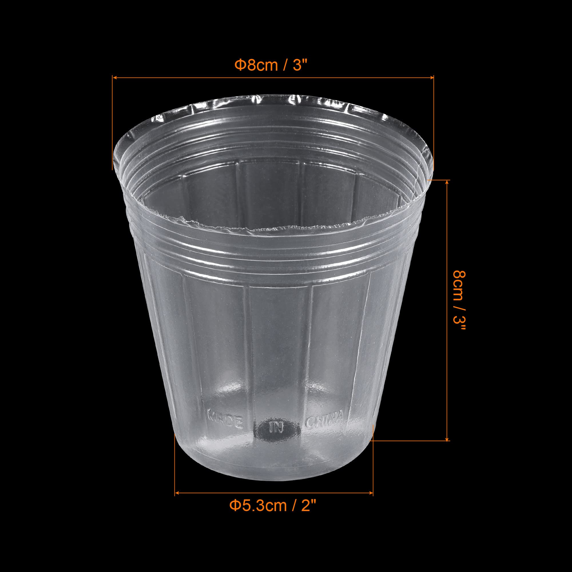 PATIKIL 3 Inch Plastic Plant Nursery Pots - 40 Pack Clear Flower Starting Containers for Indoor & Outdoor Gardening | Perfect for Seedlings, Herbs, Succulents and Houseplants