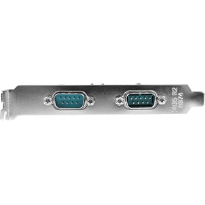 2 Port Native PCI Express RS232 Serial Adapter Card with 16550 UART - High Speed Serial Communication for Industrial Automation & POS Systems