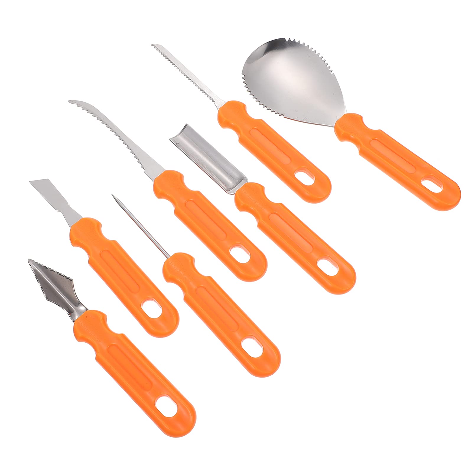 Premium 7-Piece Stainless Steel Pumpkin Carving Kit with Storage Bag - Heavy Duty Halloween Carving Tools for DIY Crafts, Jack-O-Lanterns & Fall Decorations - Perfect for Halloween Parties, Home Decor & Seasonal Festivities